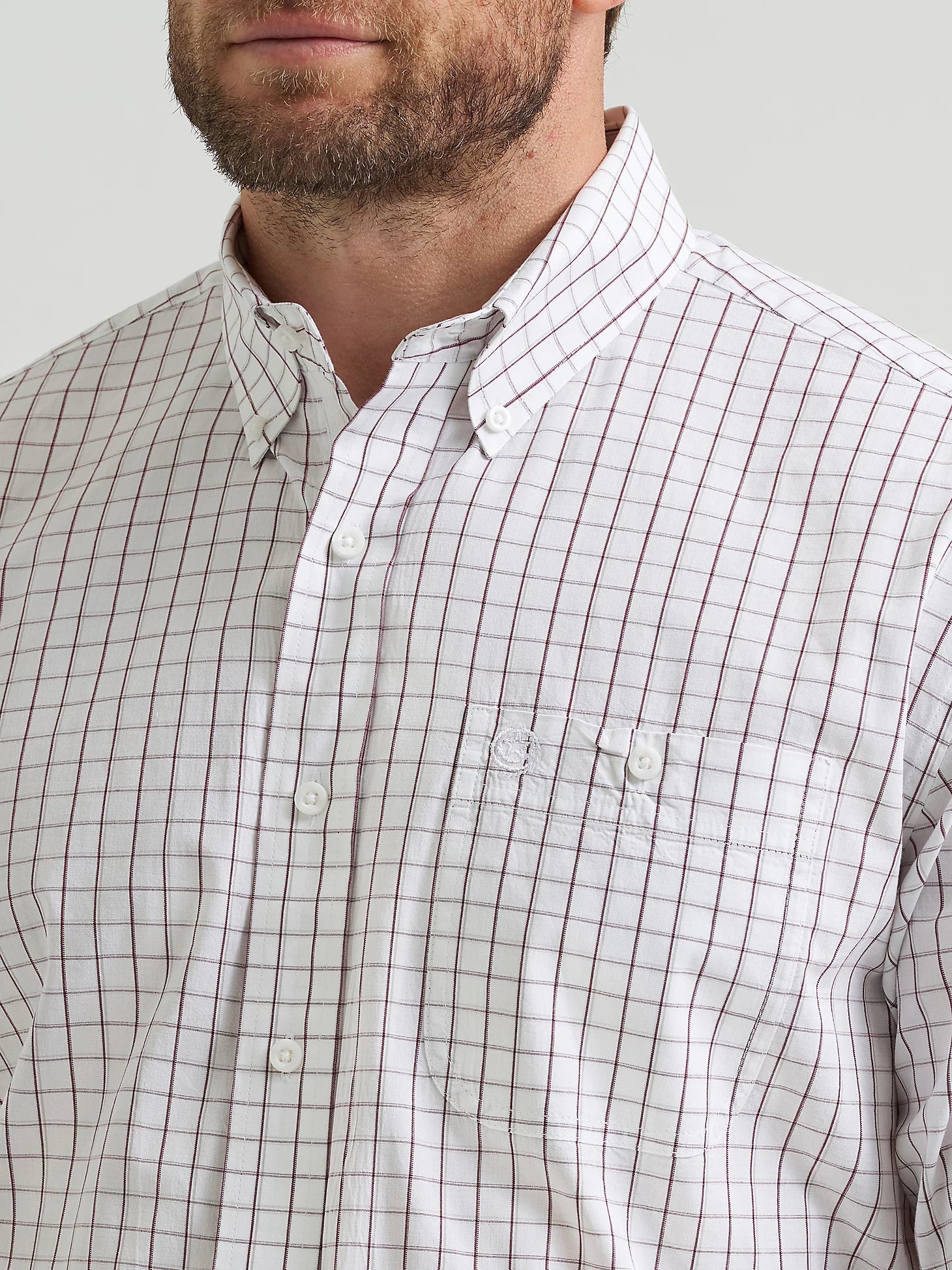 Men's Wrangler George Strait Long Sleeve Button Down One Pocket Shirt - Image 4