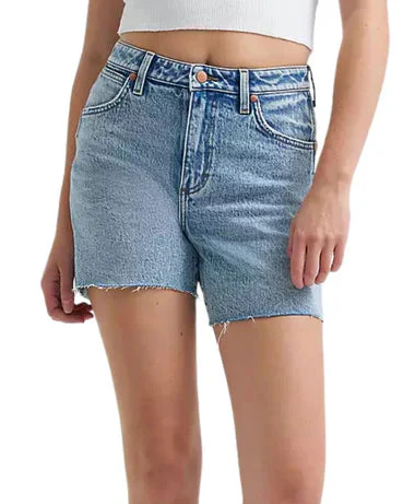 Wrangler Women's High Rise Cowboy Shorts in Blissful - Image 7