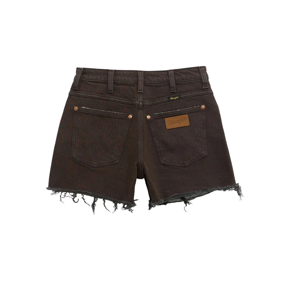 Wrangler Women's High Rise Cowboy Shorts in Cocoa - Image 9