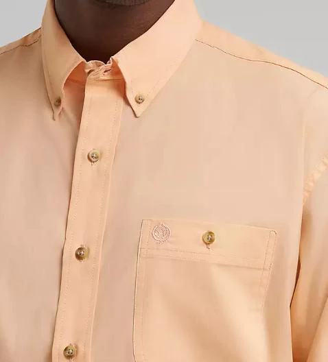 Wrangler GeorgeStrait™ Men's L/S Solid Peach Button Shirt - Image 3
