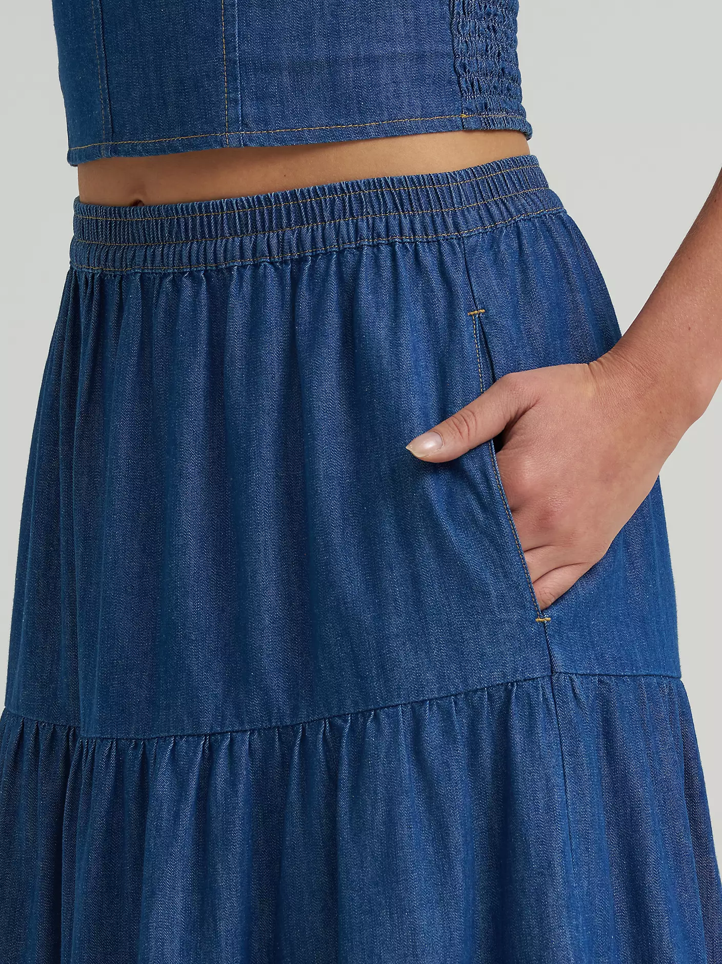 Wrangler Retro Denim Tiered Maxi Skirt - Image 14