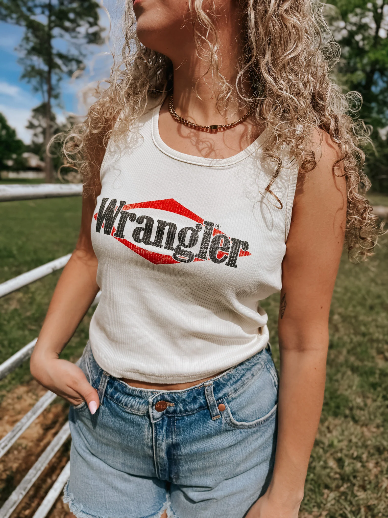 Wrangler Ribbed Cropped Tank