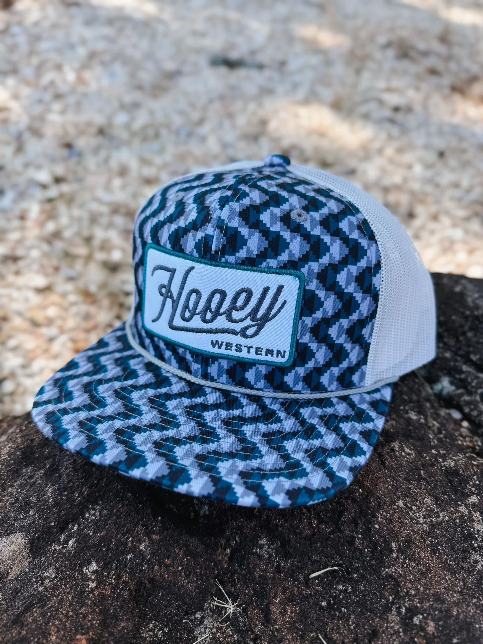 Hooey Lakota Teal/Grey Pattern Cap - Image 2