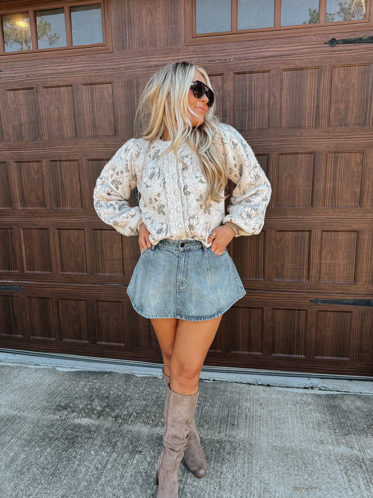 Uptown Charm Denim Skirt - Image 11