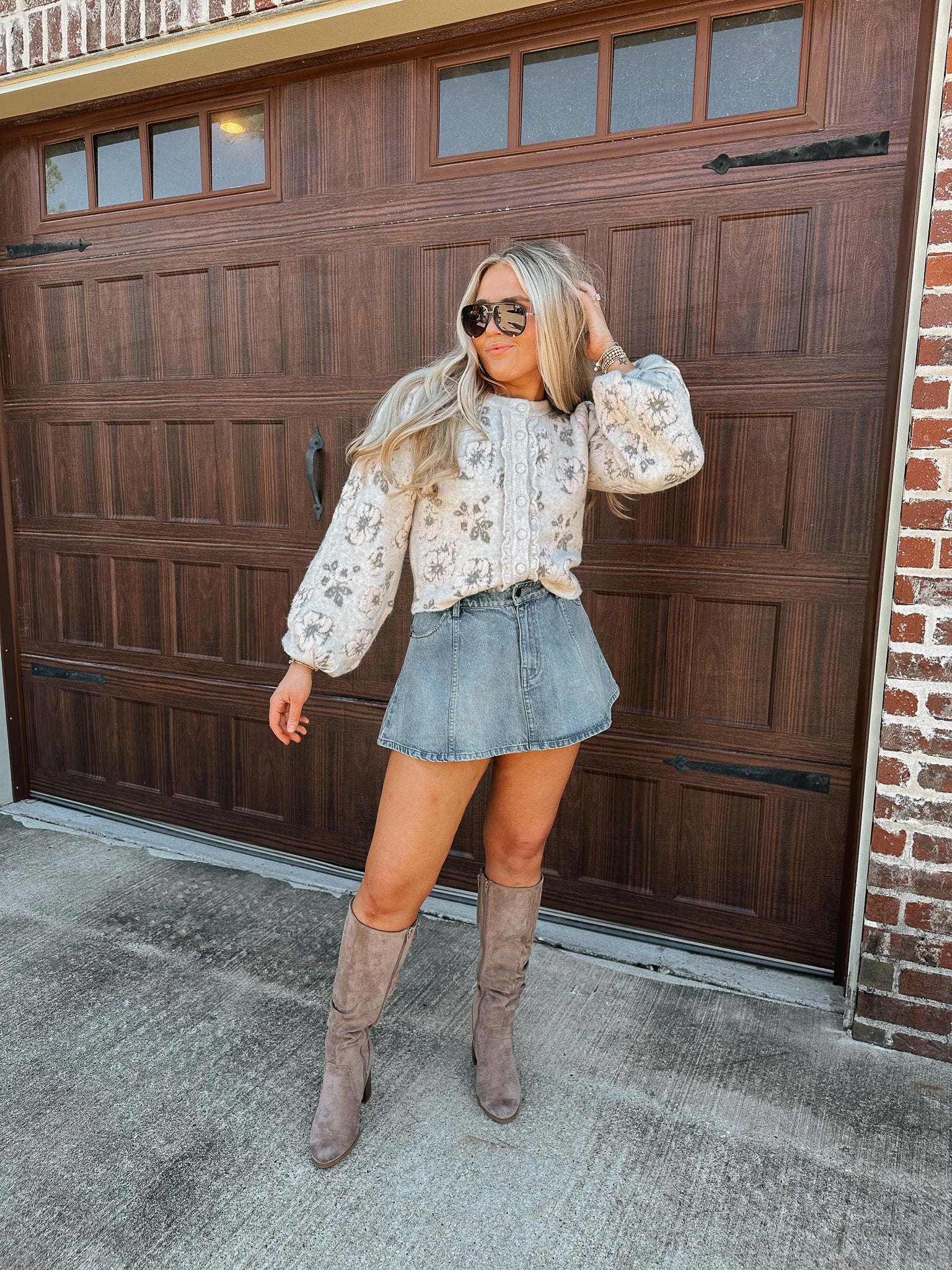 Uptown Charm Denim Skirt - Image 5
