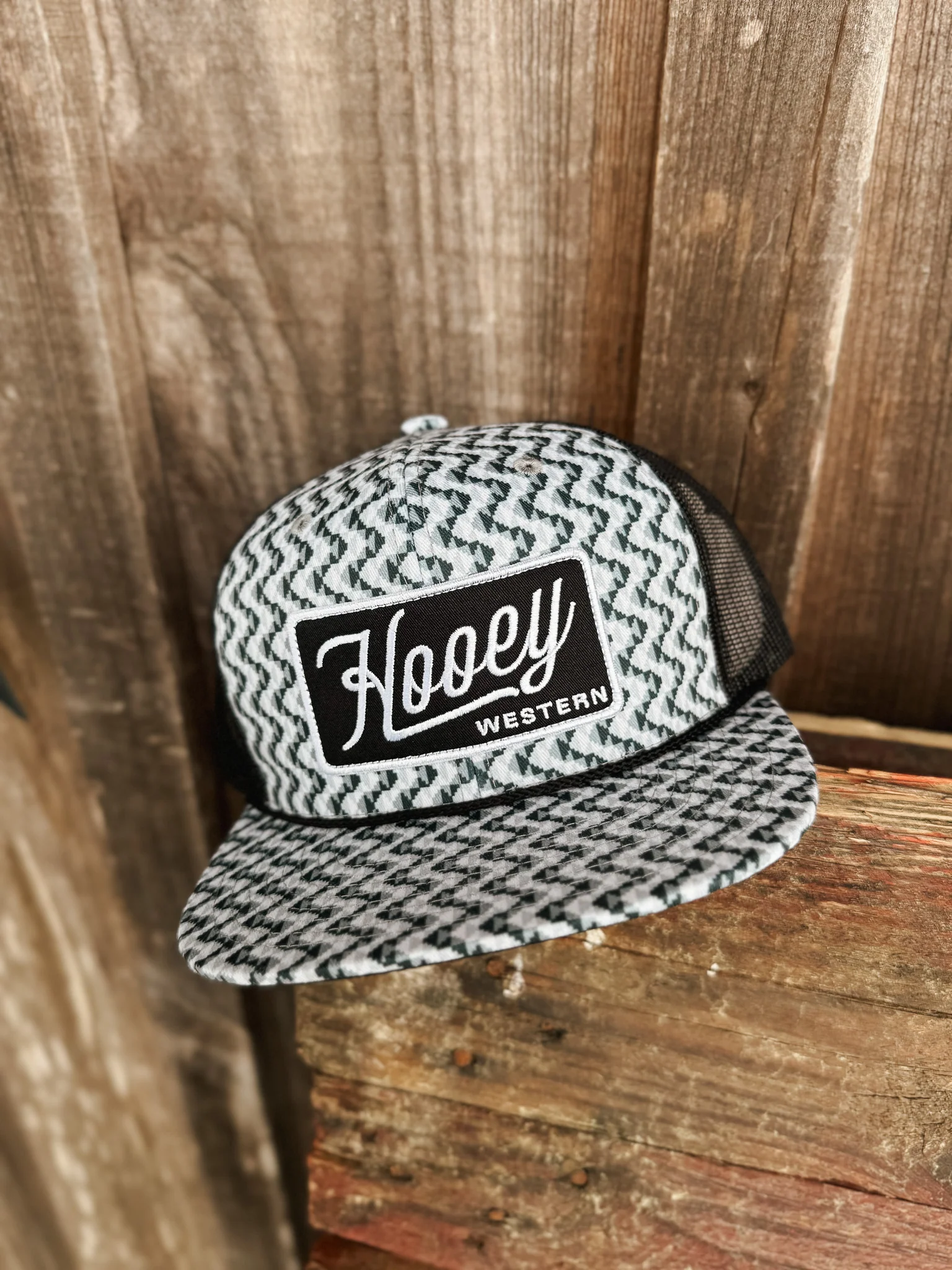 Hooey "Lakota" Grey/Black w/Pattern Cap - Image 2
