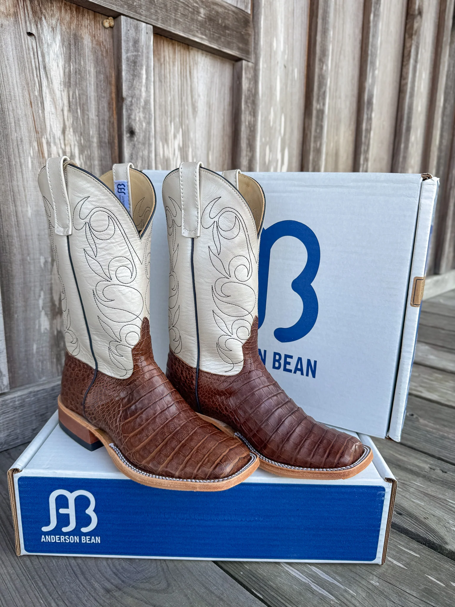 Men's Anderson Bean BC Exclusive Post Oak Caimen/Lustre Boots - Image 7