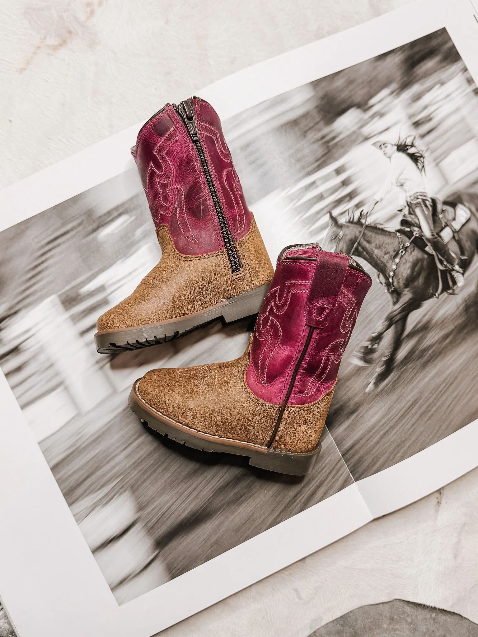 Toddler Smoky Mountain Vintage Brown and Pink Boot