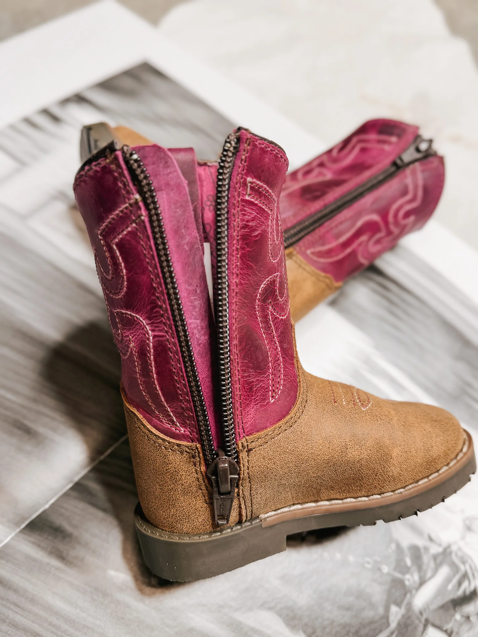 Toddler Smoky Mountain Vintage Brown and Pink Boot - Image 5