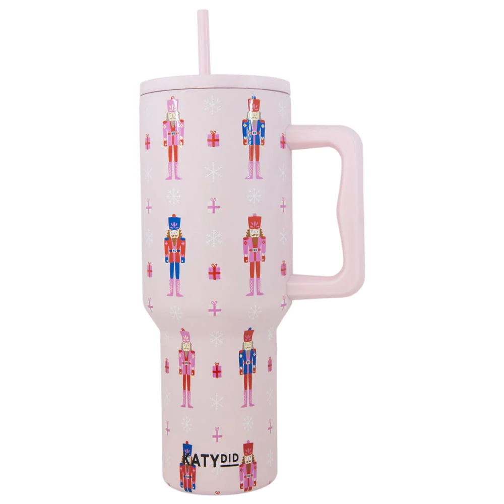 40oz Holiday Tumbler Cup - Nutcracker & Santa - Image 3