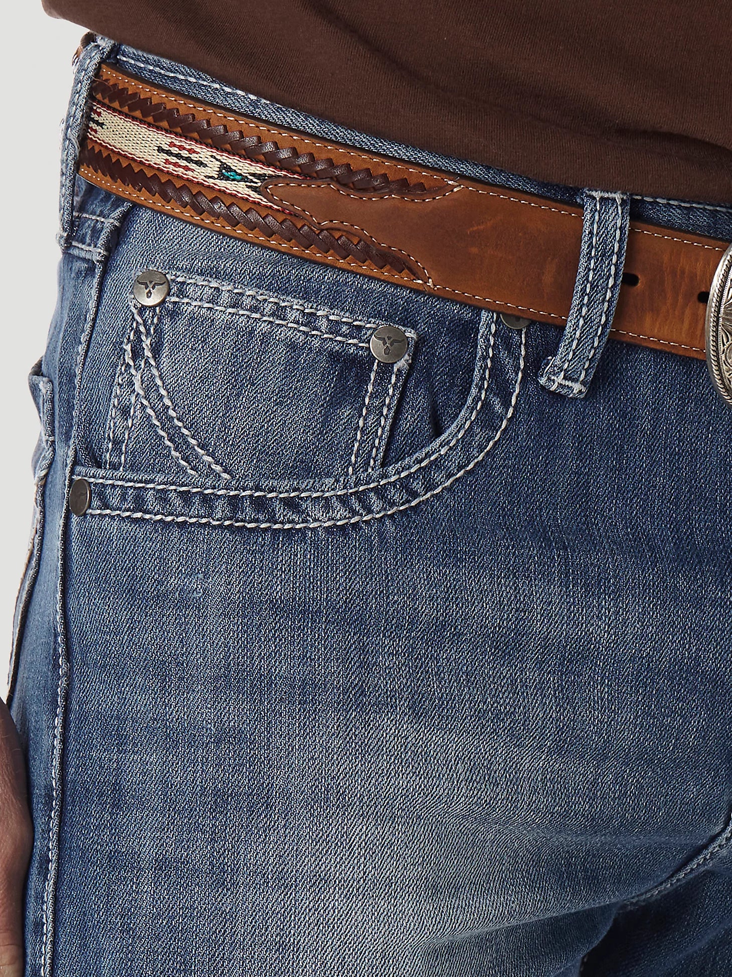 MEN'S WRANGLER 20X NO. 42 VINTAGE BOOTCUT JEAN IN LIGHT BLUE - Image 5