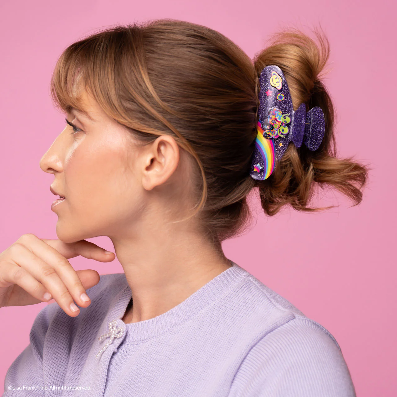 Lisa Frank X Kitsch Glitter Claw Clip - Zoomer™ & Zorbit™