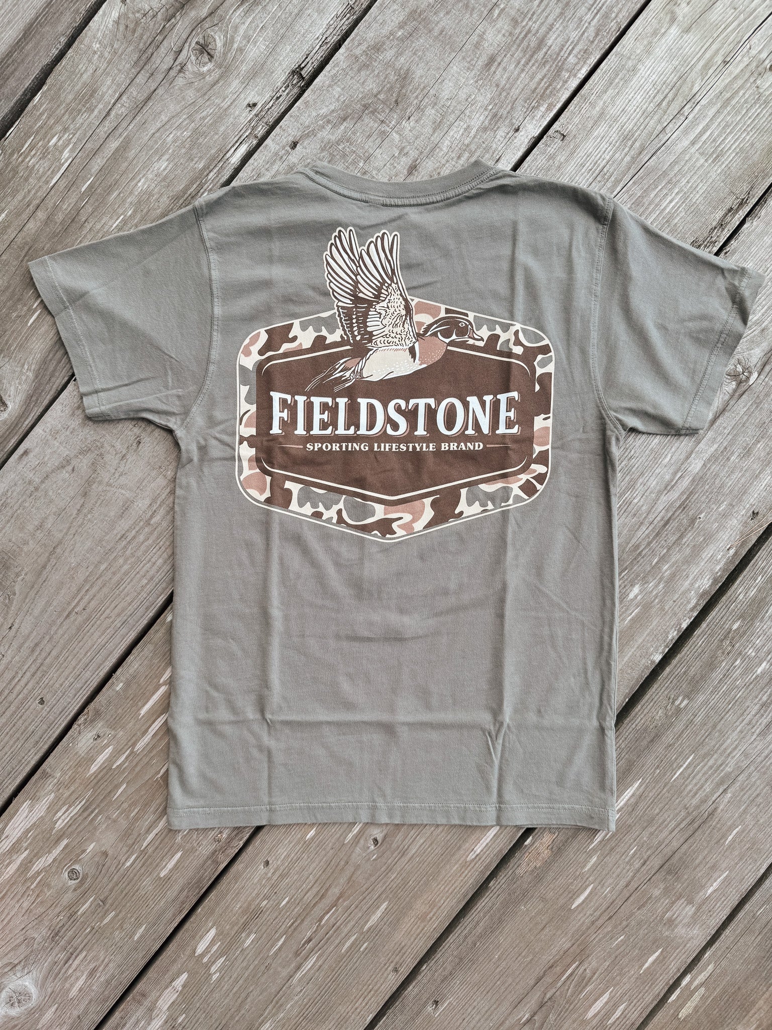 Fieldstone Camo Wood Duck T-Shirt - Image 3