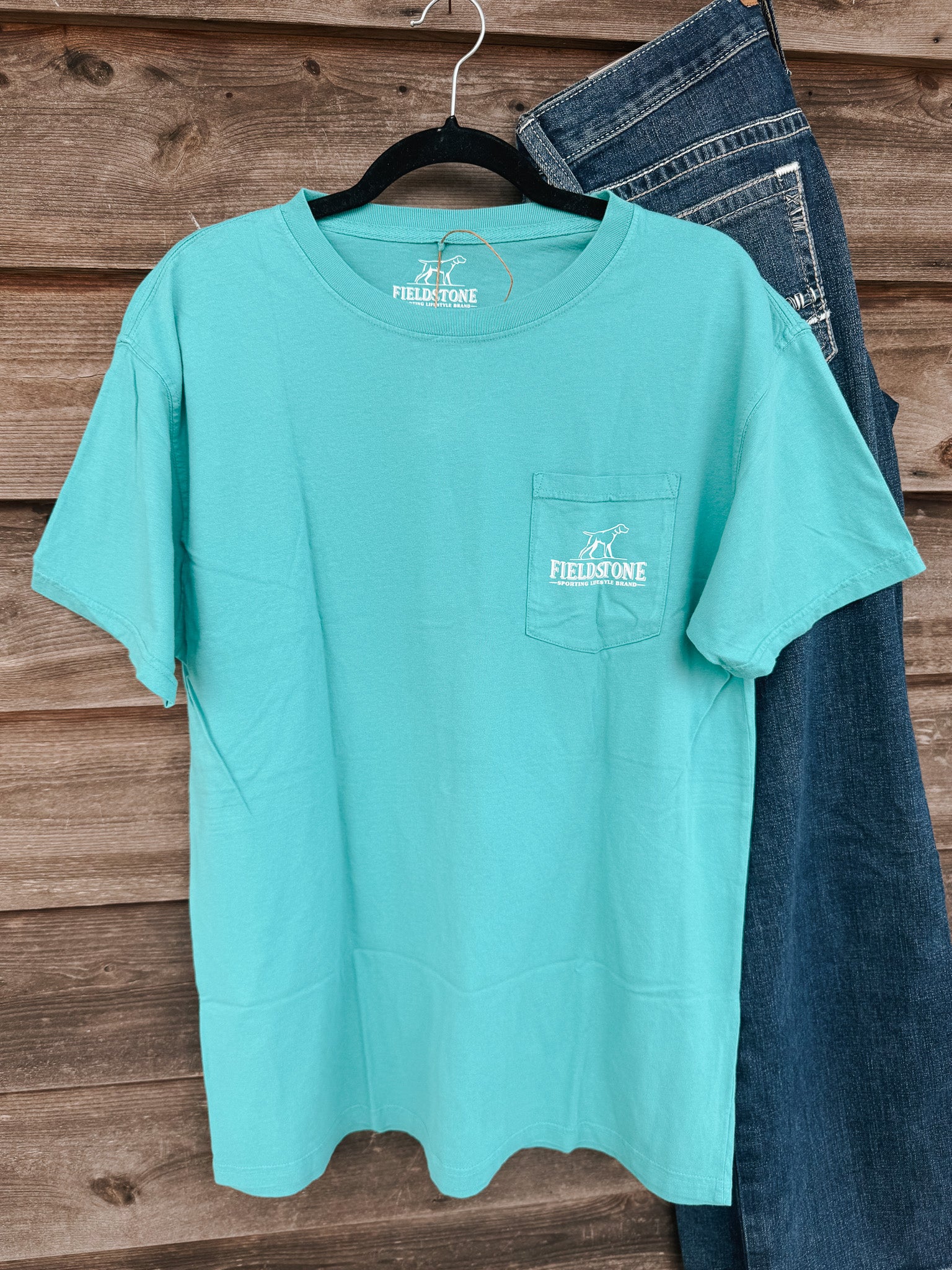 Fieldstone Double Dog Marsh T-Shirt in Seafoam - Image 2