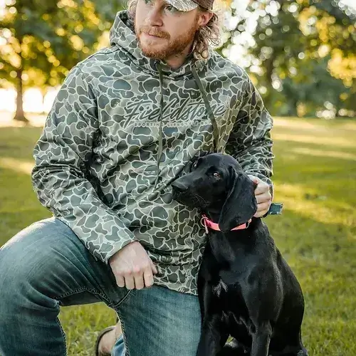 Men's Fieldstone Backwoods Script Camo Hoodie - Image 2