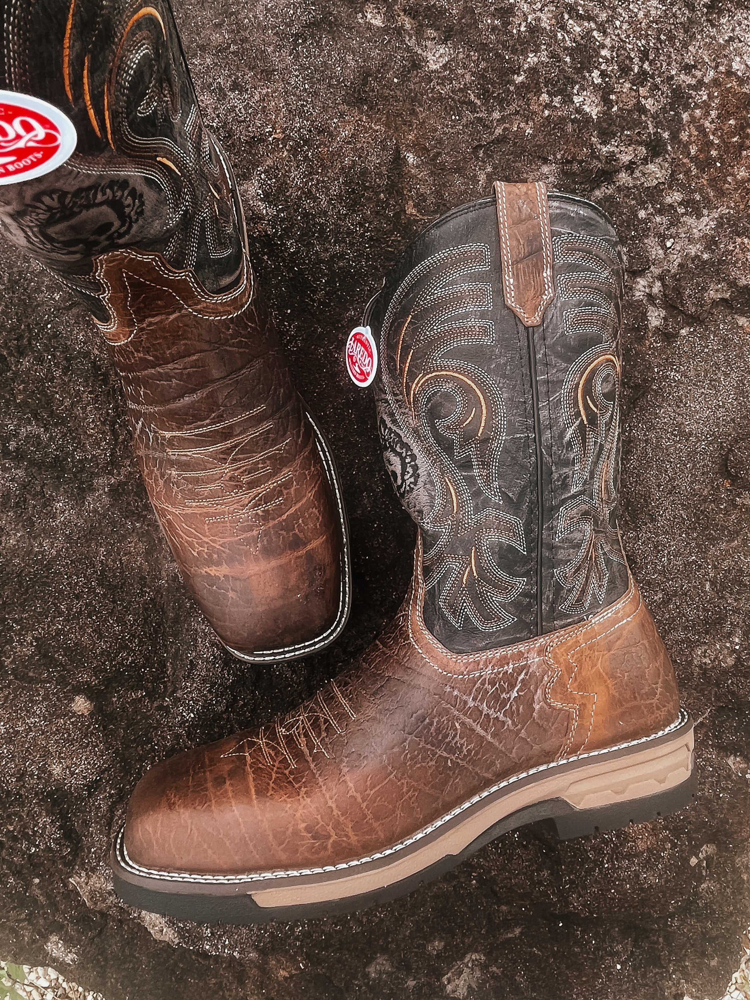 Men's Laredo Hawke Brown/Black Steel Toe Work Boot - Image 5