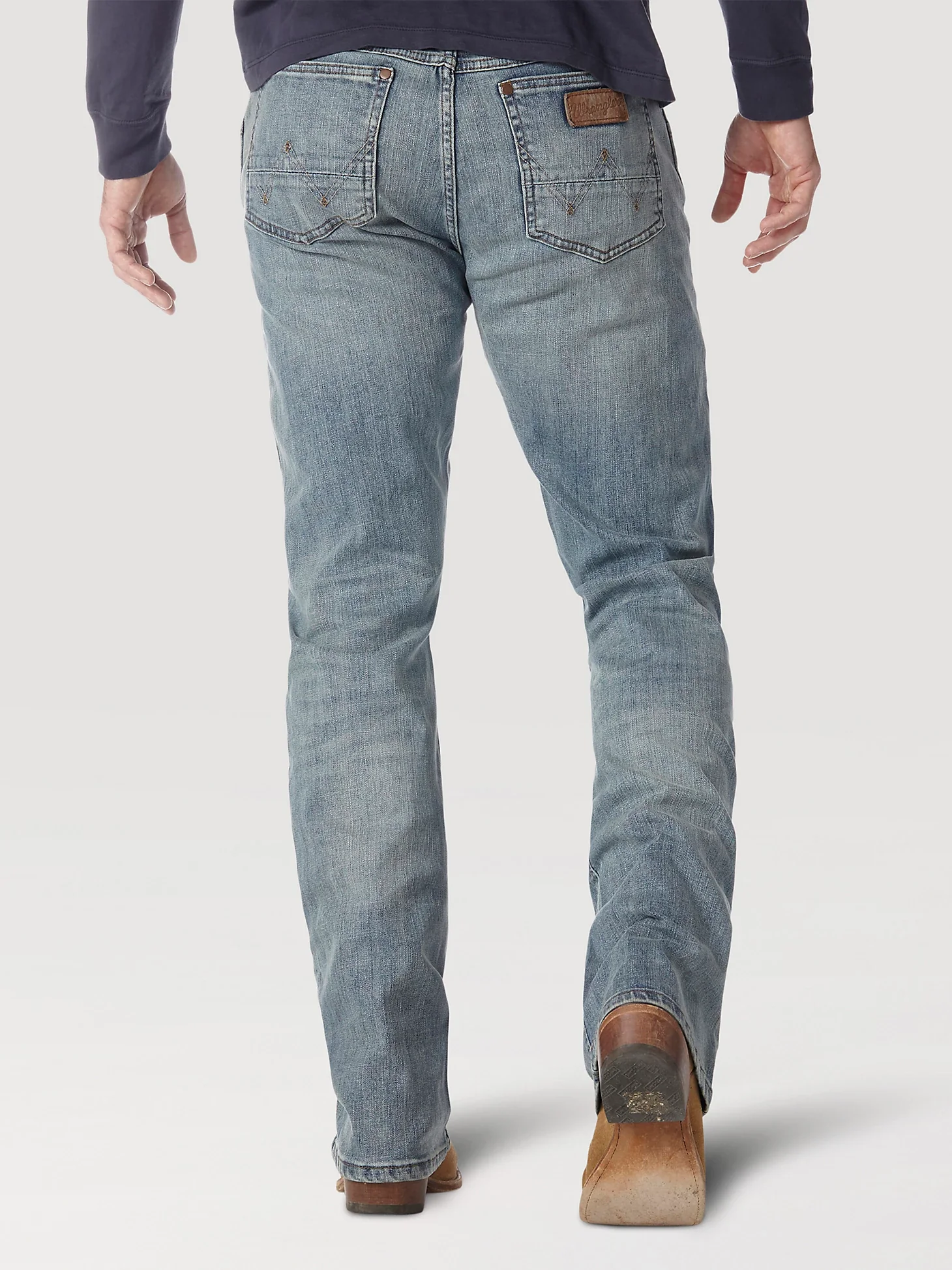 MEN'S WRANGLER RETRO® SLIM FIT BOOTCUT JEAN IN BR WASH - Image 2