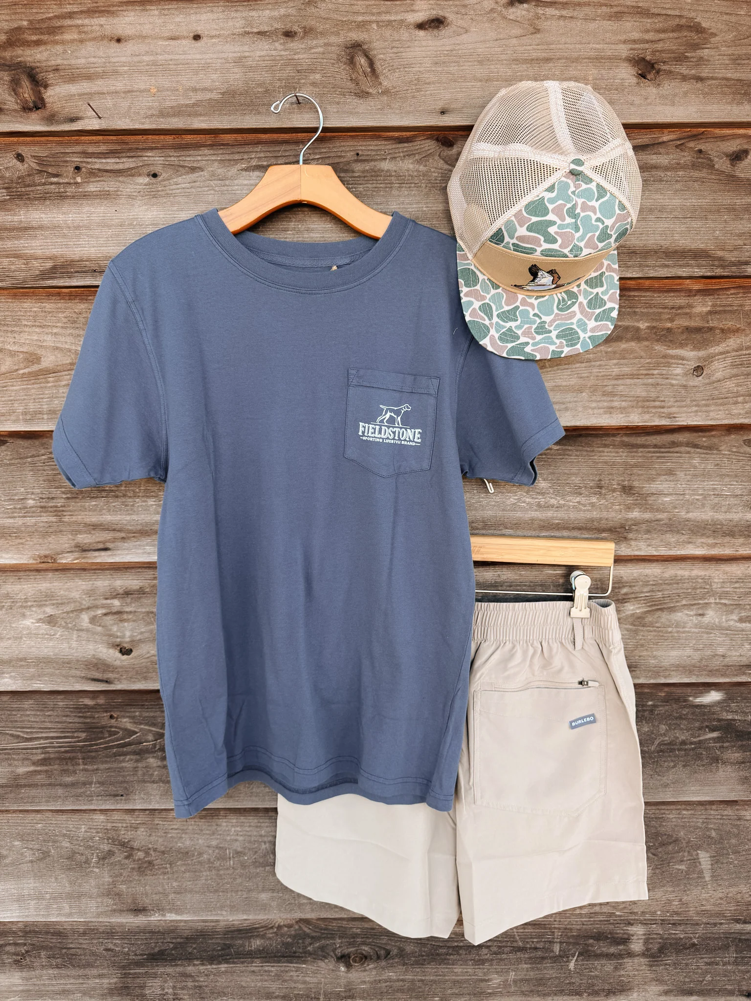 Fieldstone Morning Flight T-Shirt in Denim - Image 4