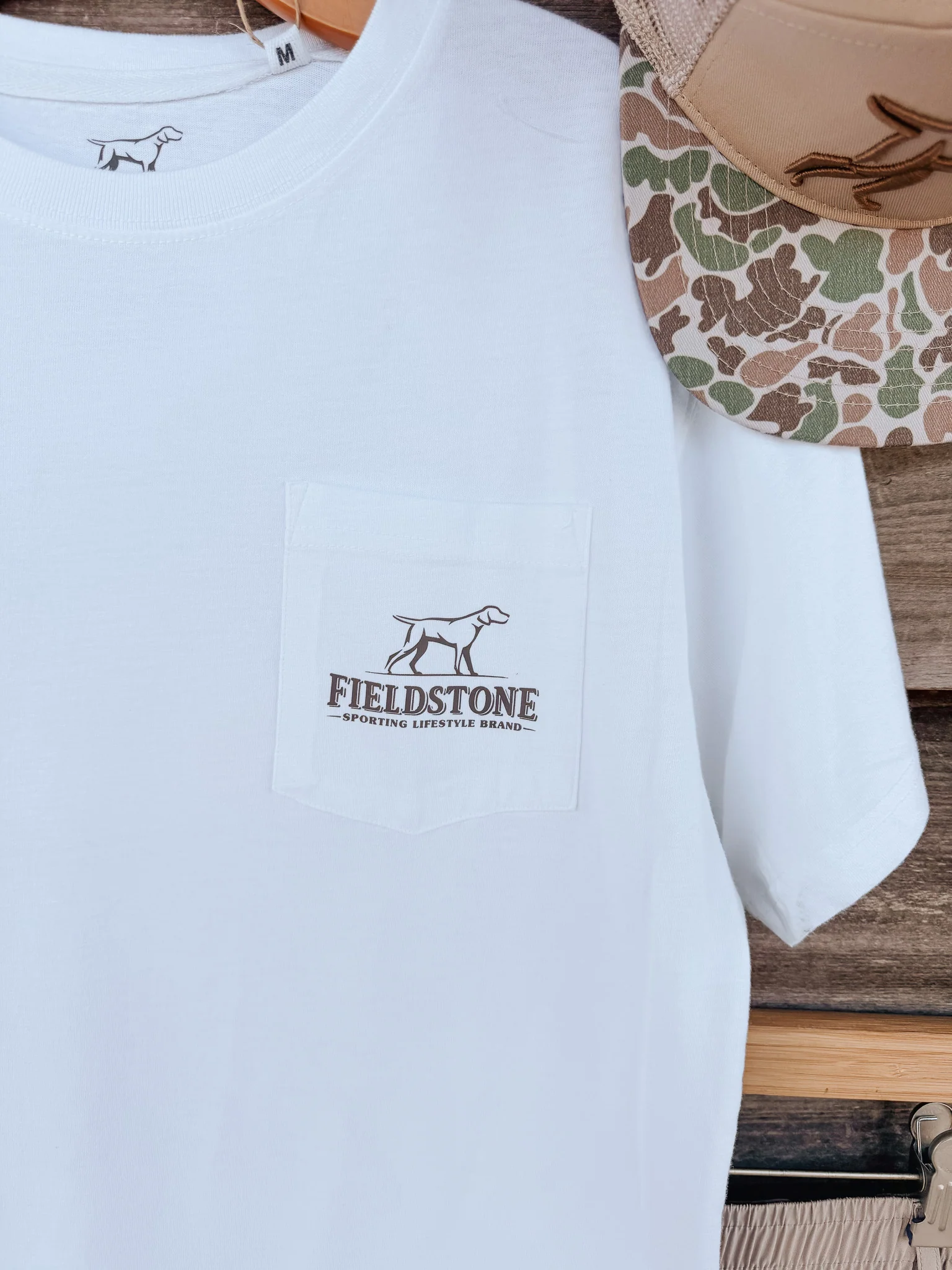 Fieldstone Bumper Boykin T-Shirt in White - Image 6