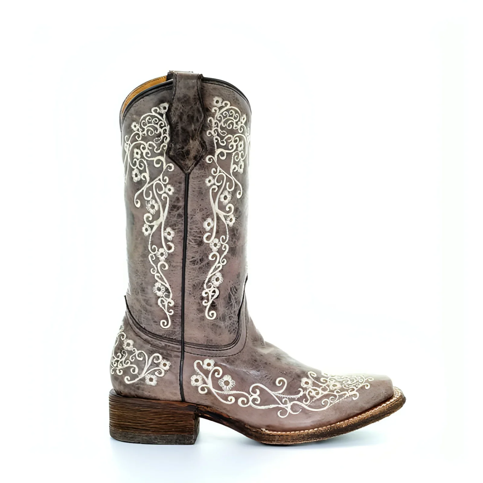 Youth Corral Embroidered Square Toe Western Boot - Image 3