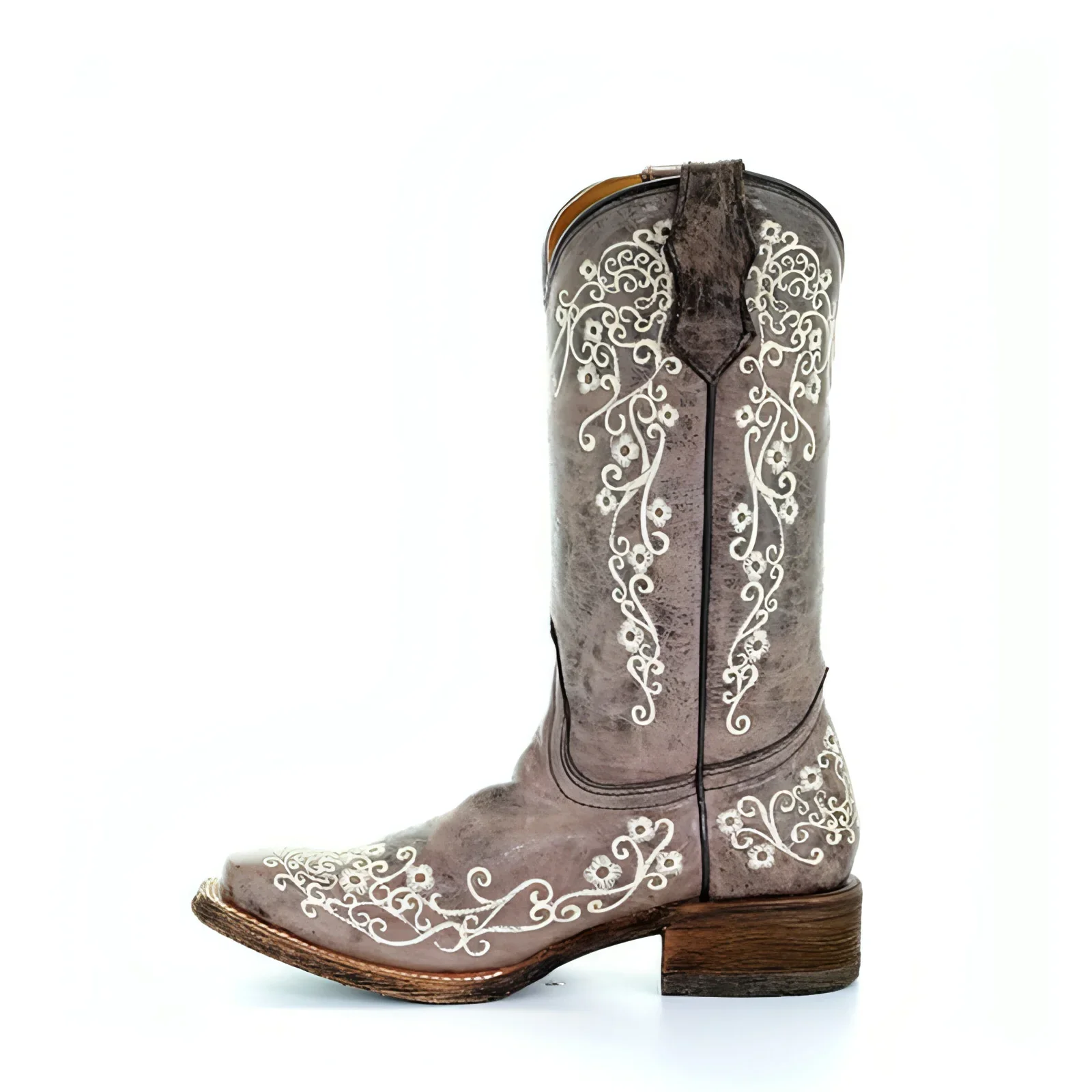 Youth Corral Embroidered Square Toe Western Boot - Image 4