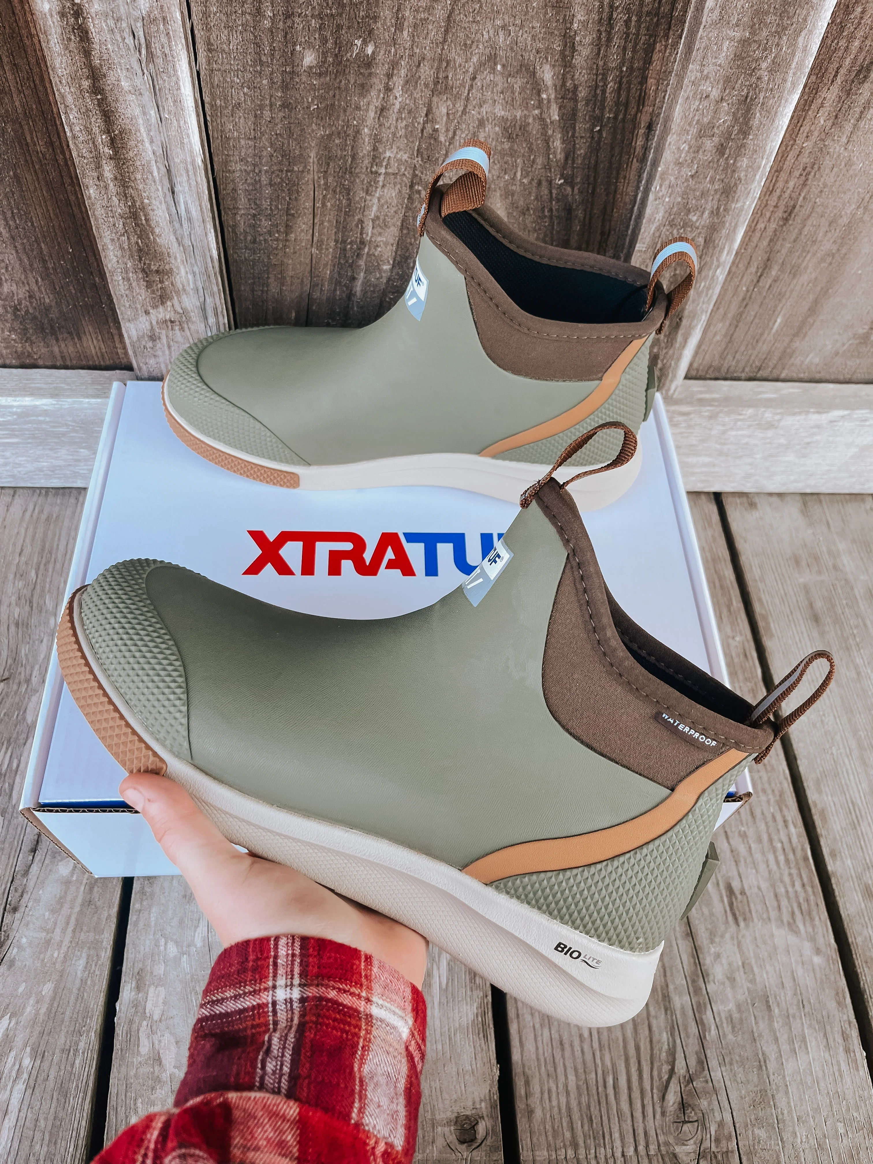Men's Xtratuf 6in Ankle Deck Boot Sport - Olive