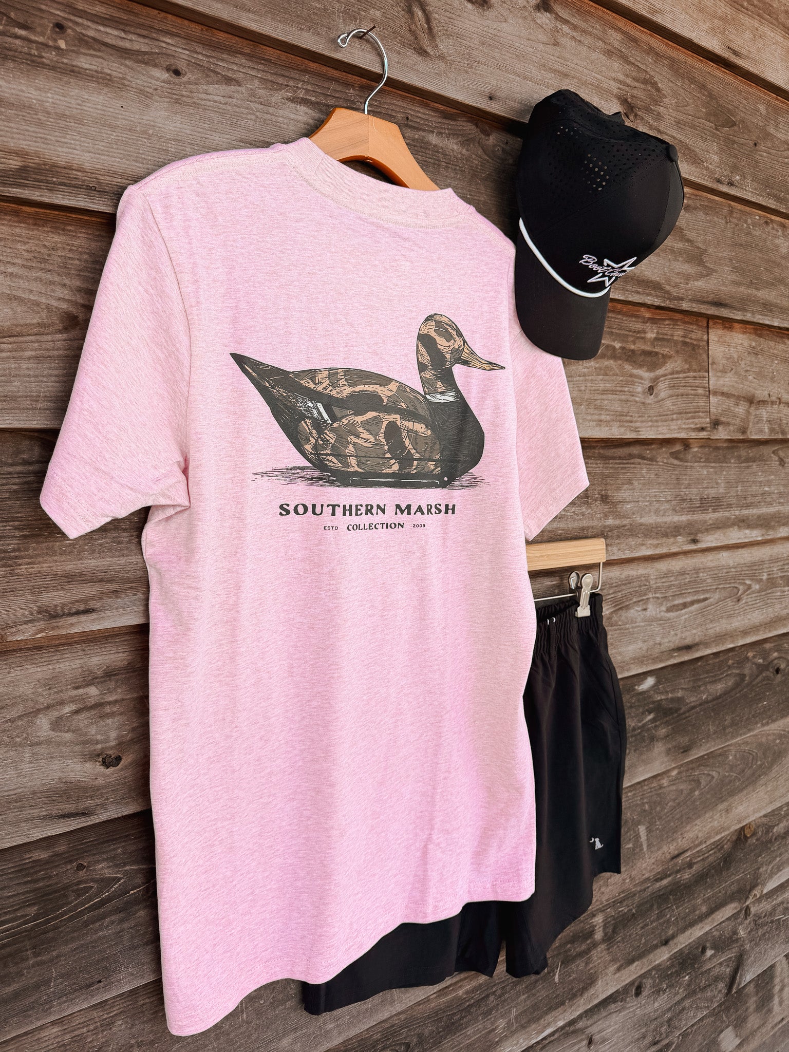 Southern Marsh Vintage Duck Decoy T-Shirt in Washed Camelia - Image 4