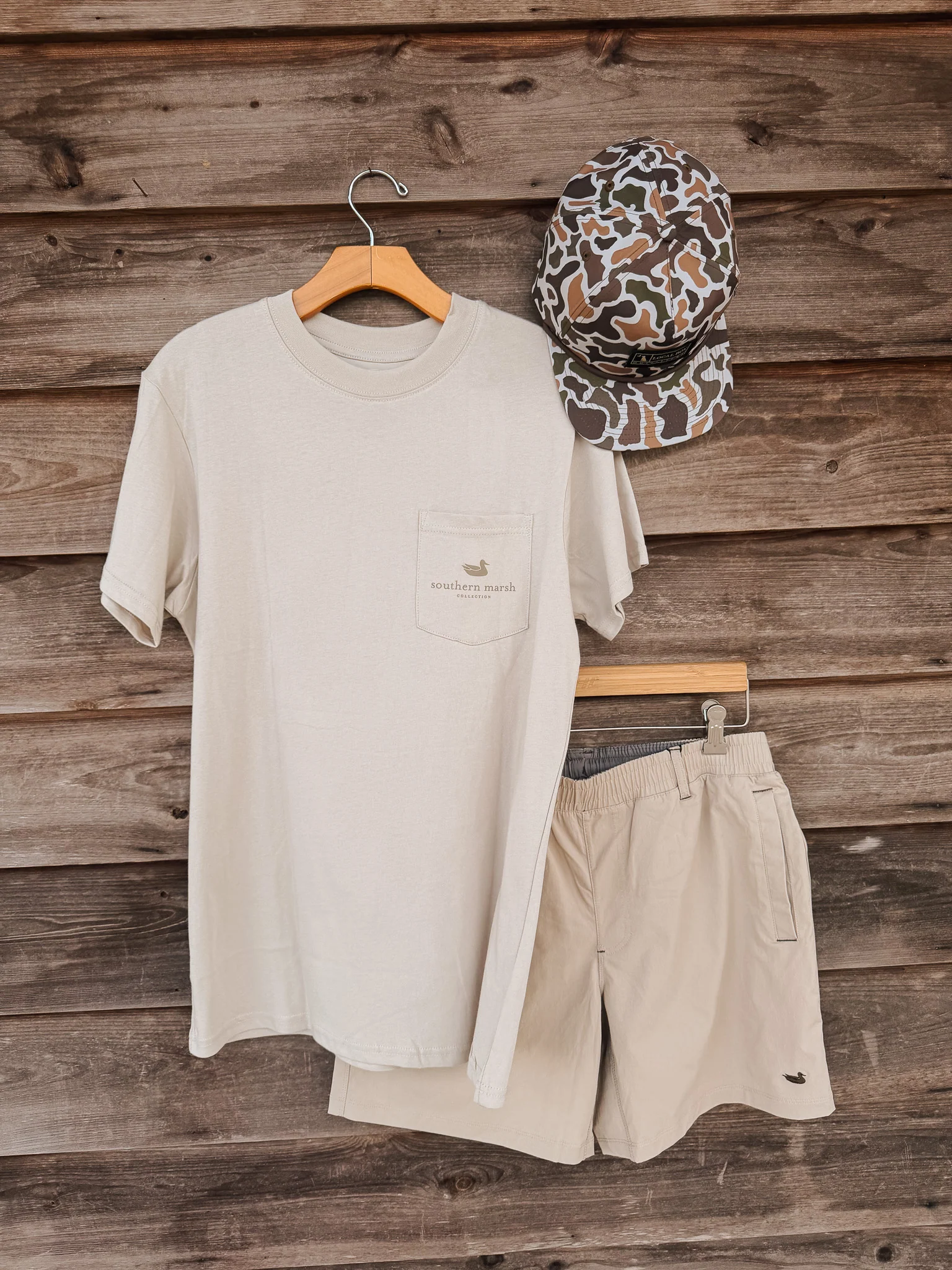 Southern Marsh Camo Bass T-Shirt in Ash Gray - Image 6