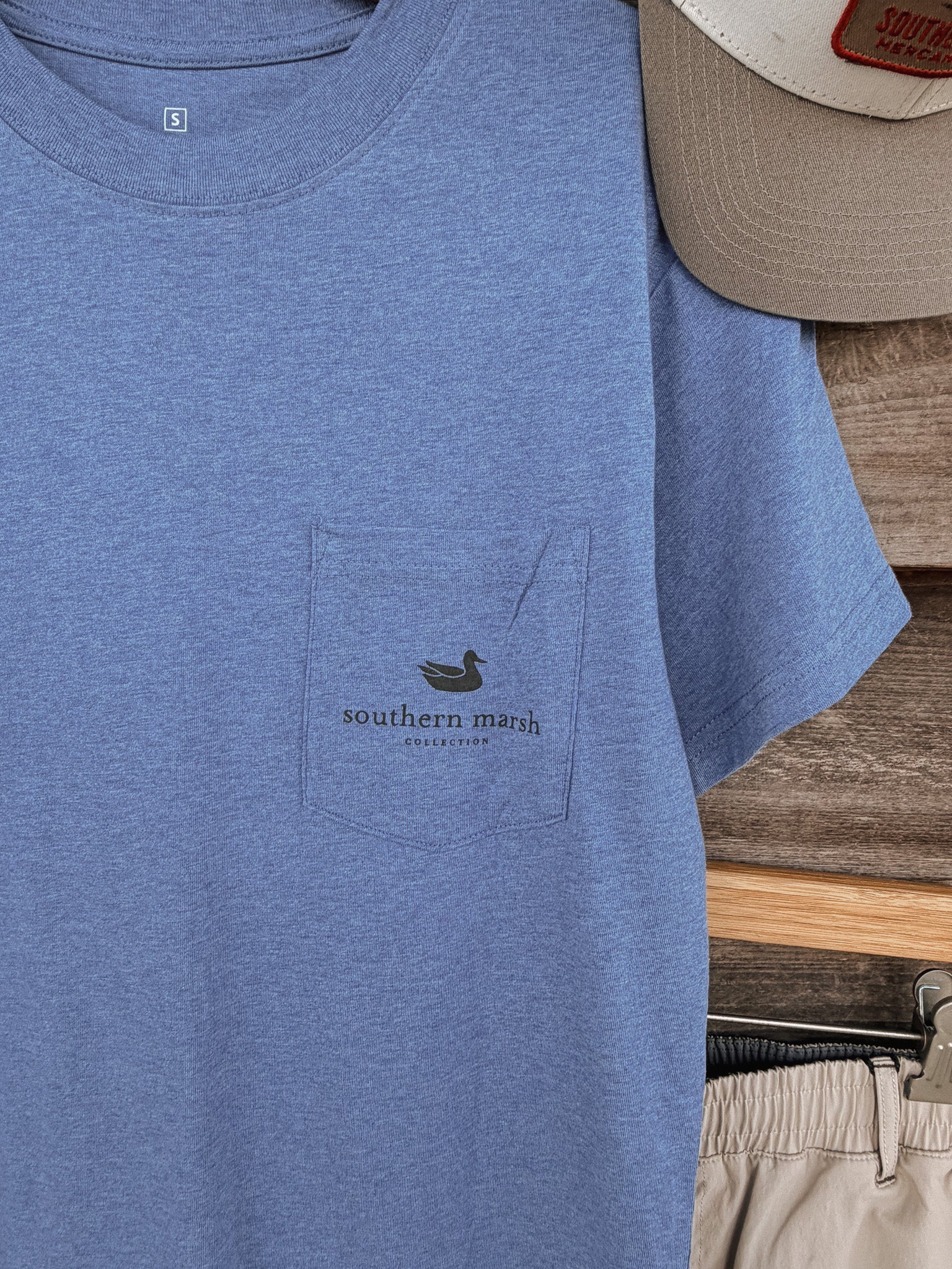 Southern Marsh Patient Pup T-Shirt in Washed Blue - Image 5