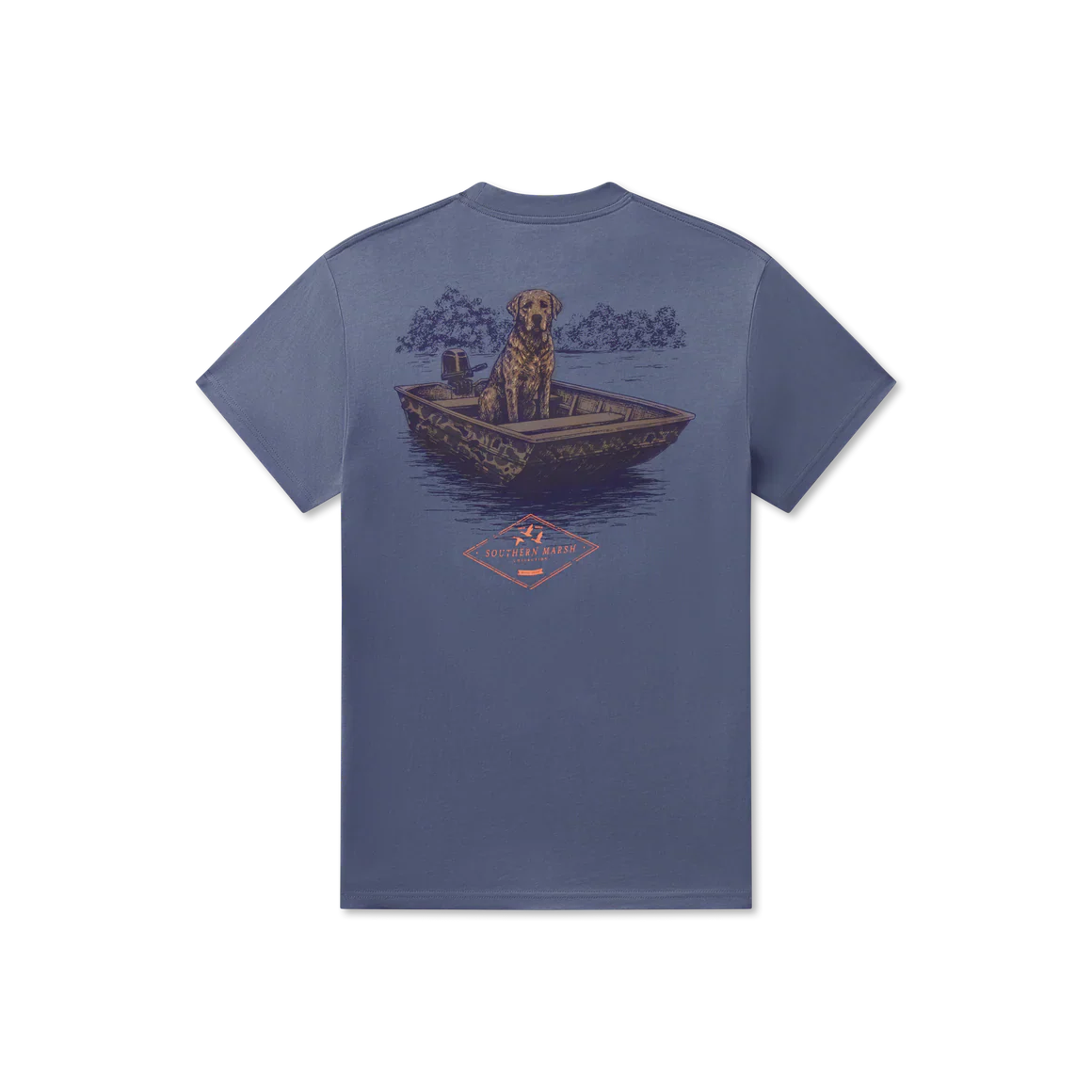 Southern Marsh Patient Pup T-Shirt in Washed Blue - Image 6