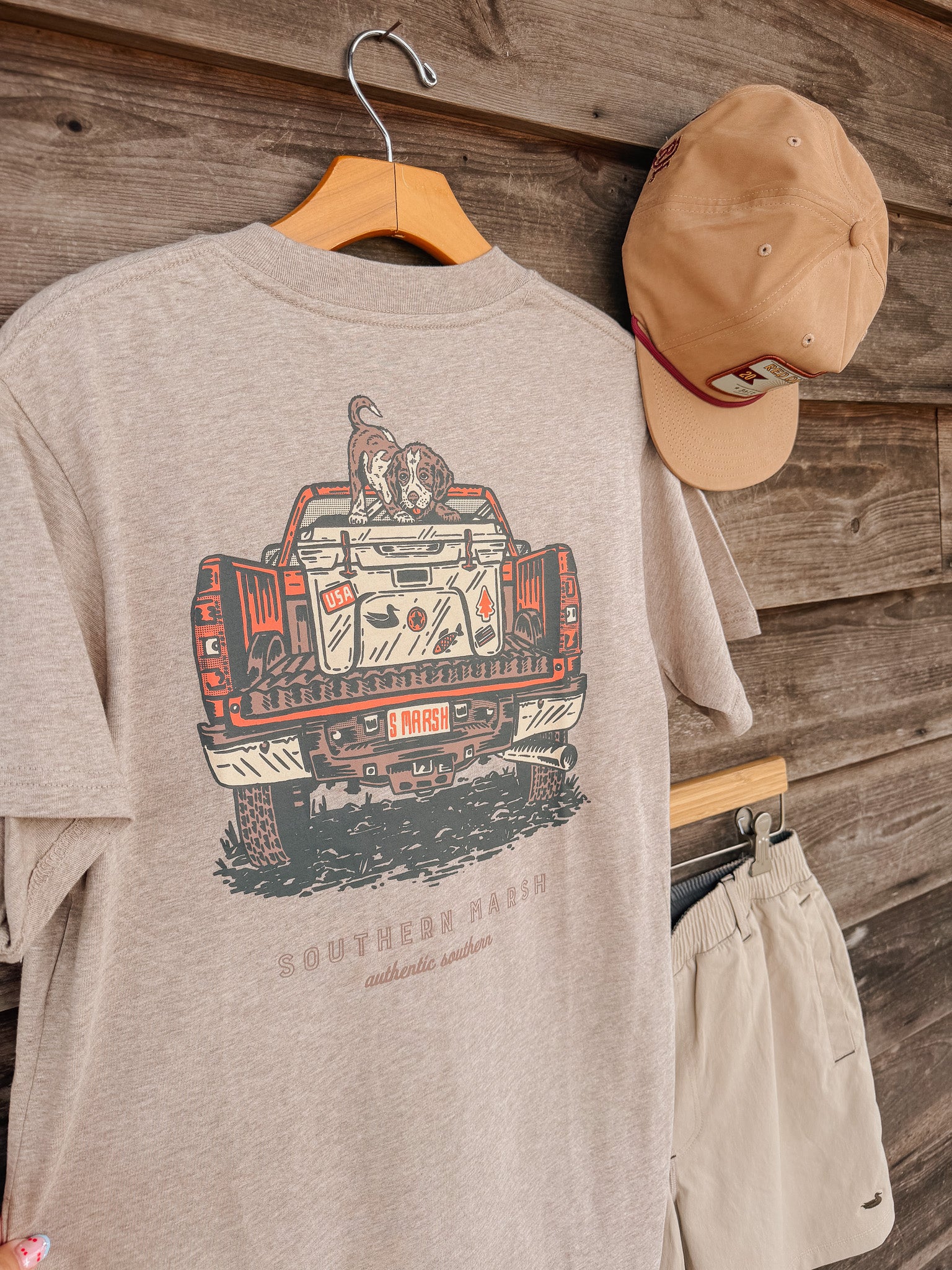 Southern Marsh Loaded up Pup T-Shirt in Taupe - Image 3