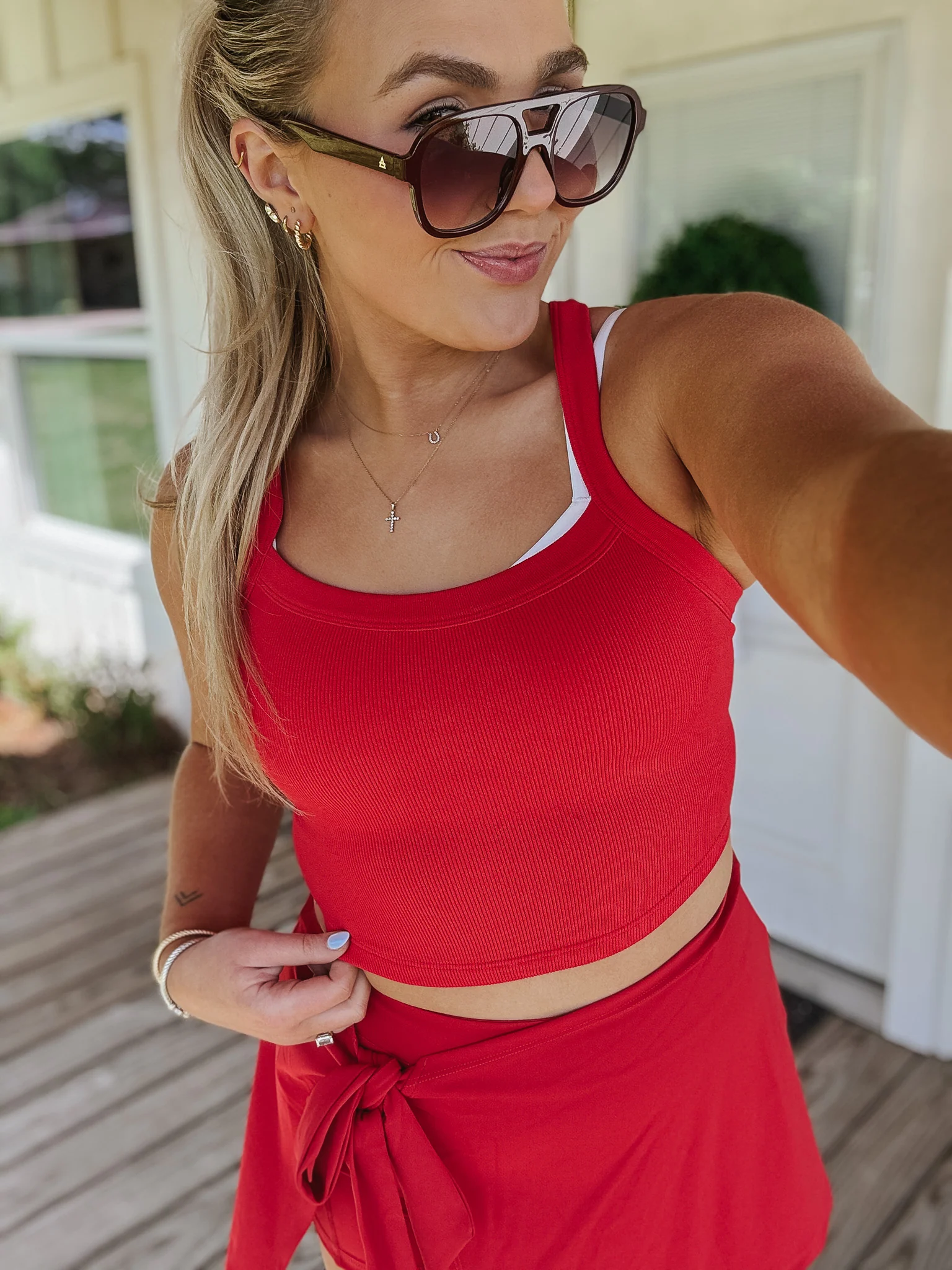 Off Limits Tank in Ruby Red - Image 4