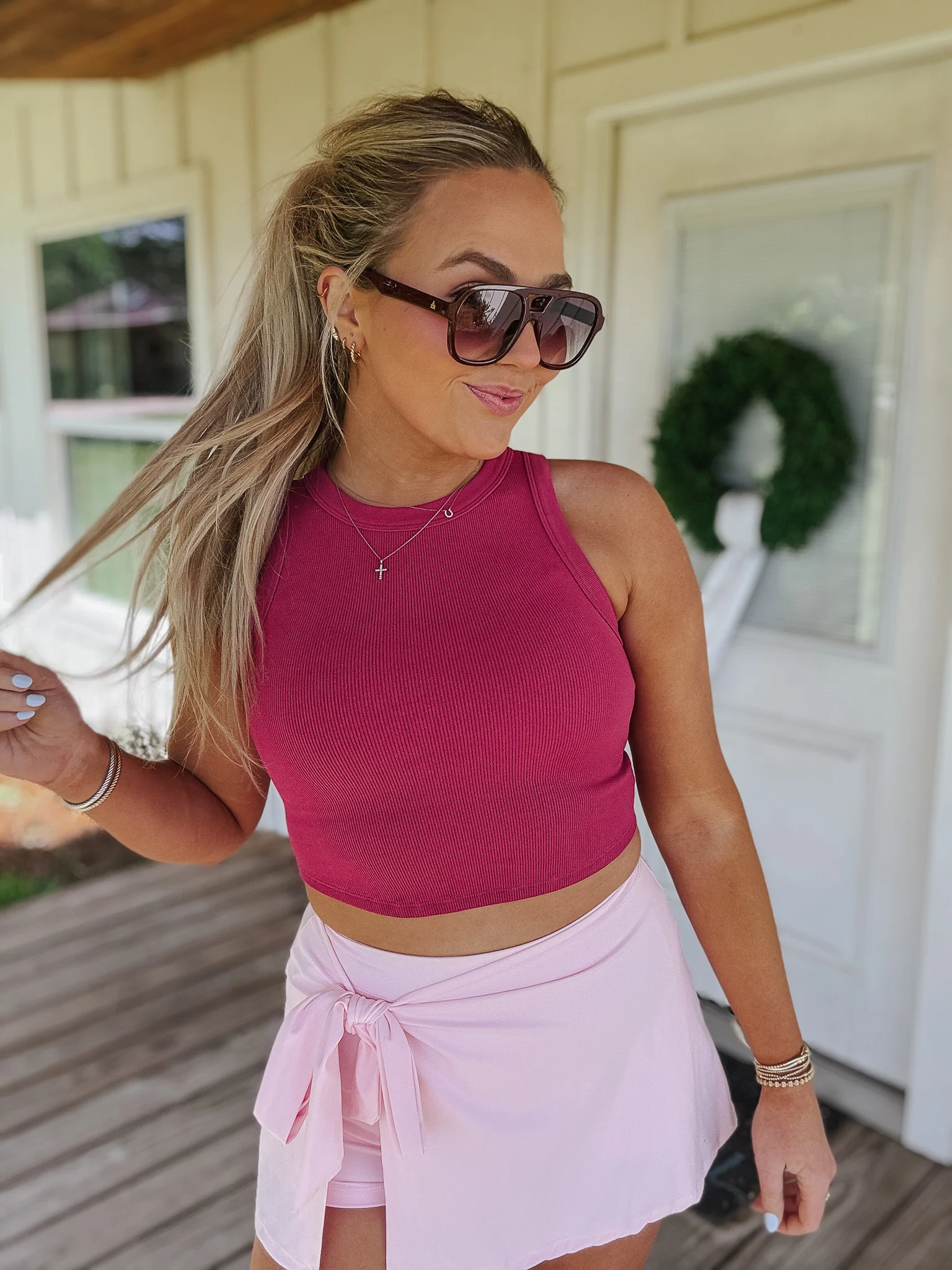Sweet Swing Skort in Pink - Image 3