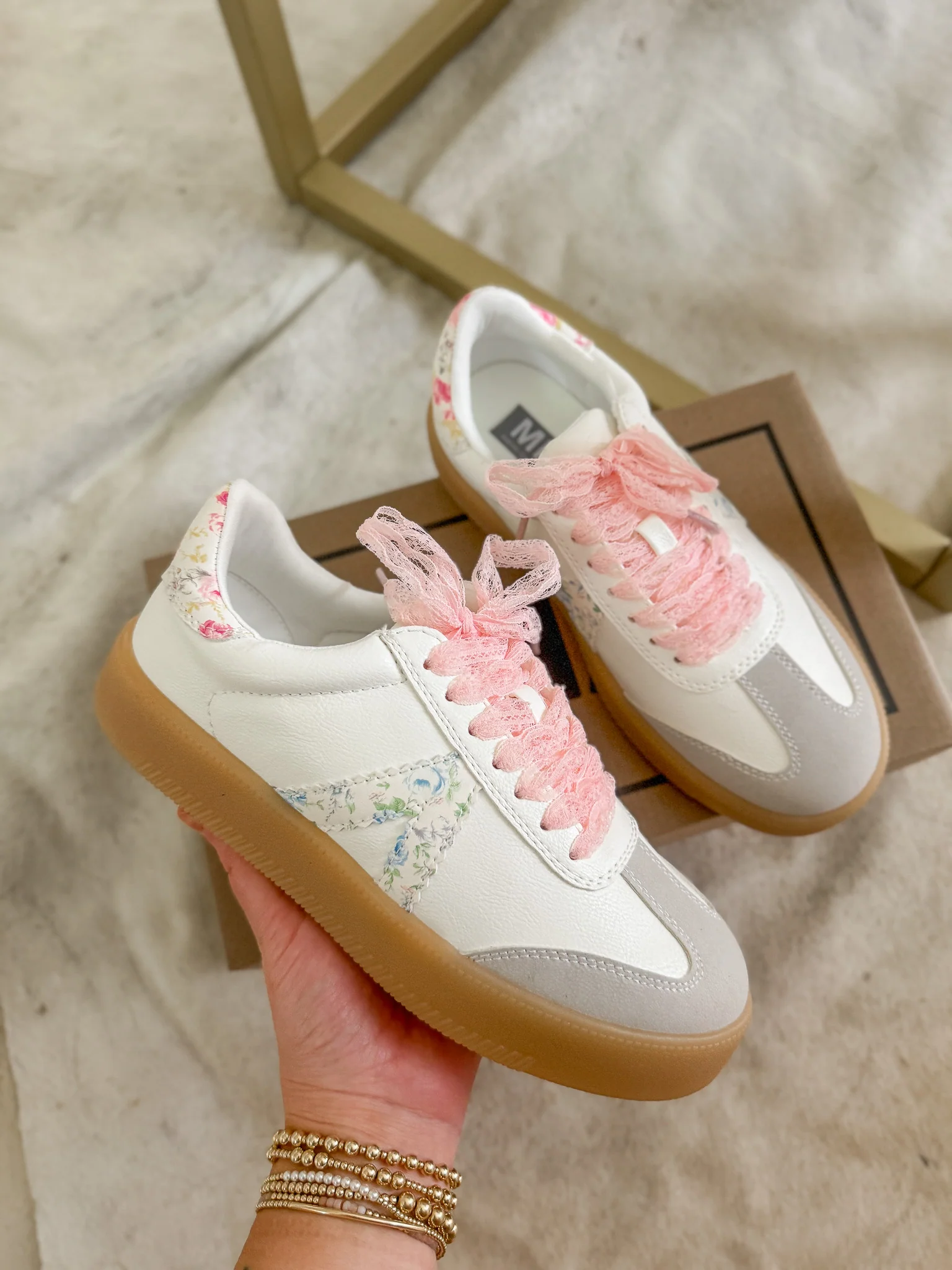 Floral Fields White Sneakers - Image 11