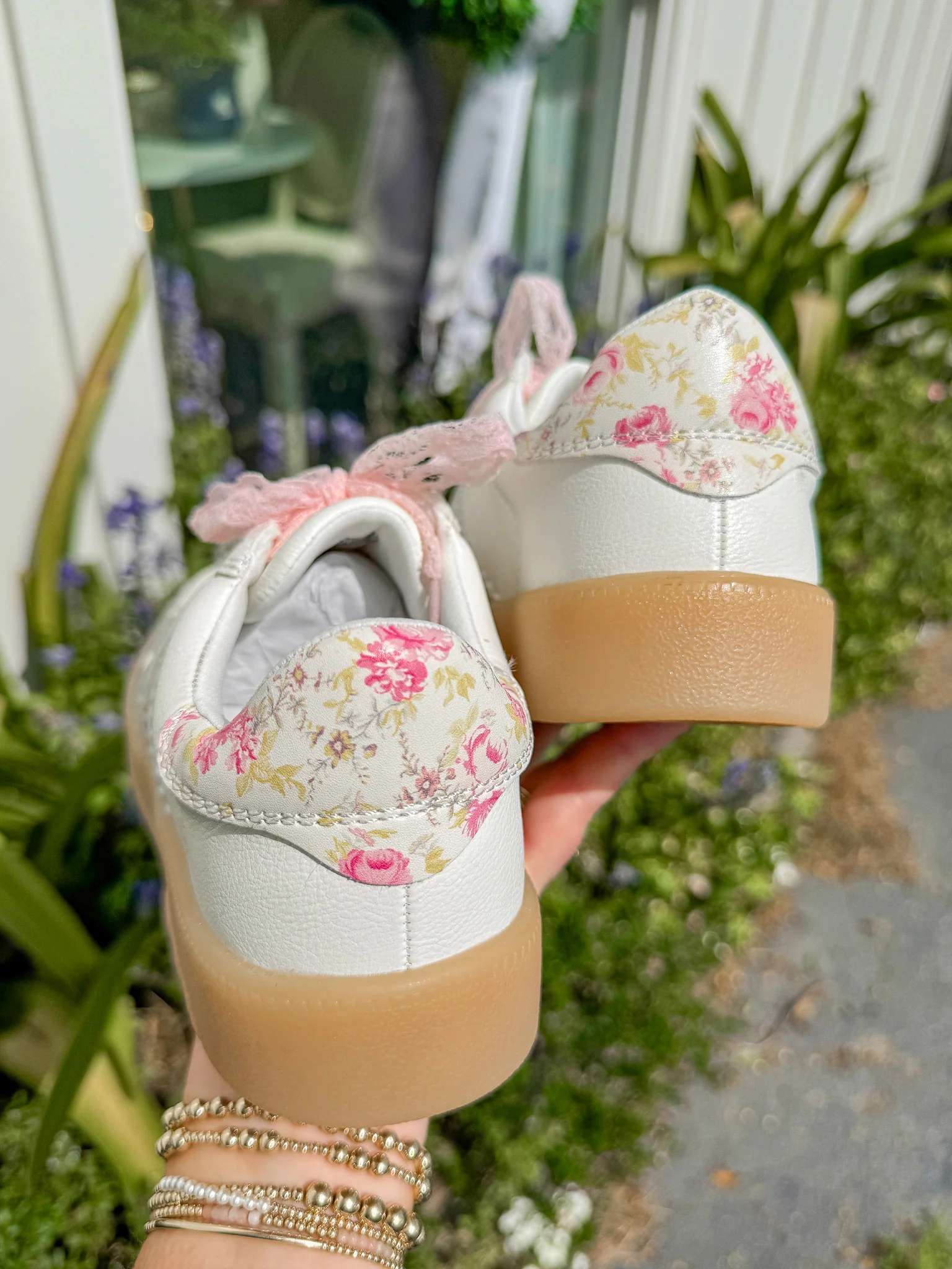 Floral Fields White Sneakers - Image 4