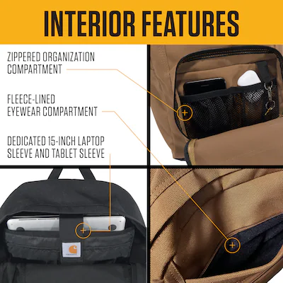 Carhartt 23L Single-Compartment Backpack in Brown - Image 6