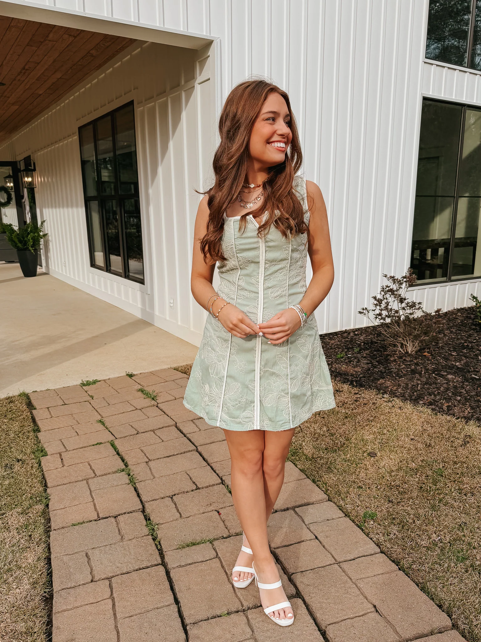 Joyful Blooms Embordered Dress - Image 2