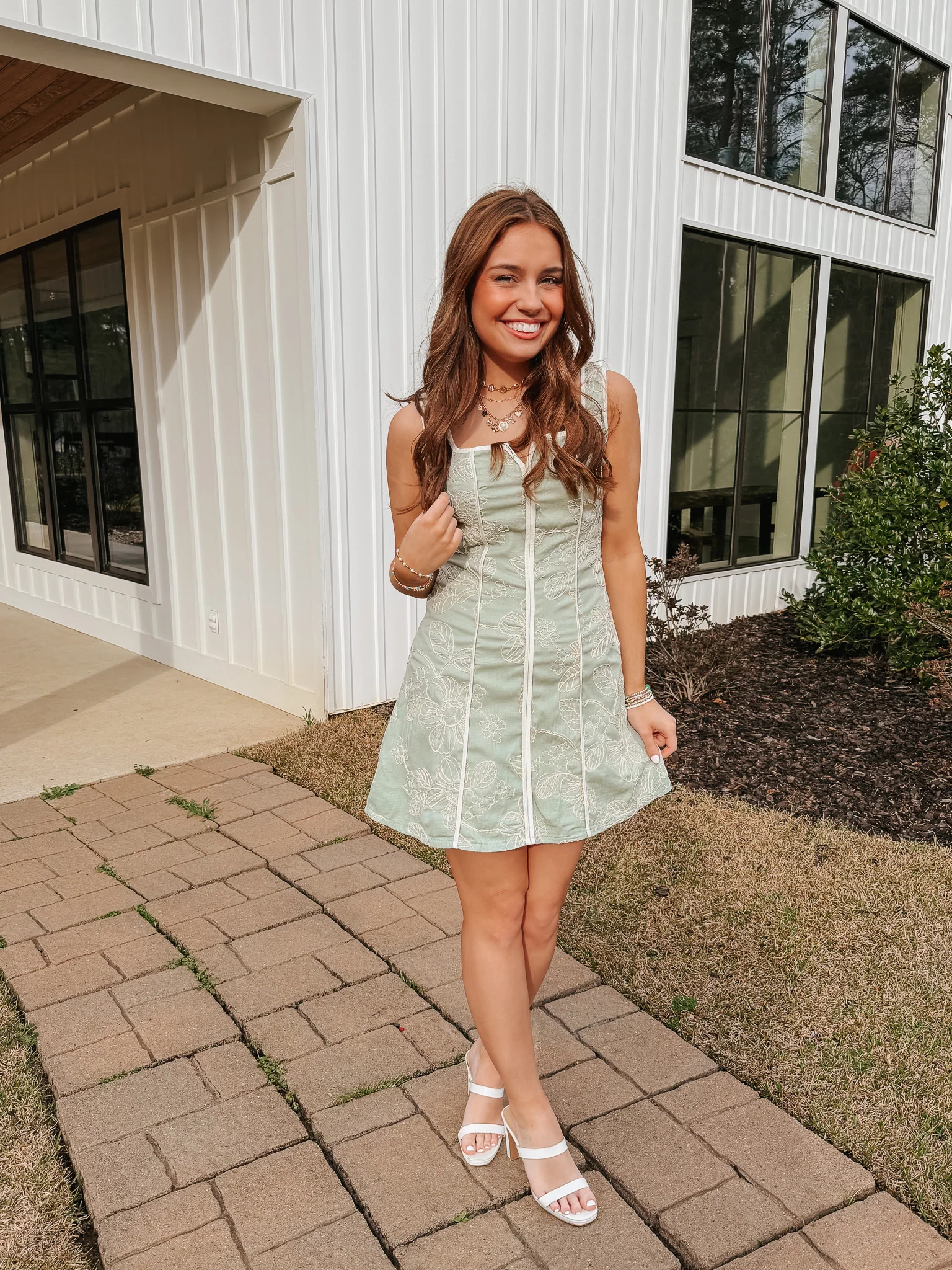 Joyful Blooms Embordered Dress - Image 5