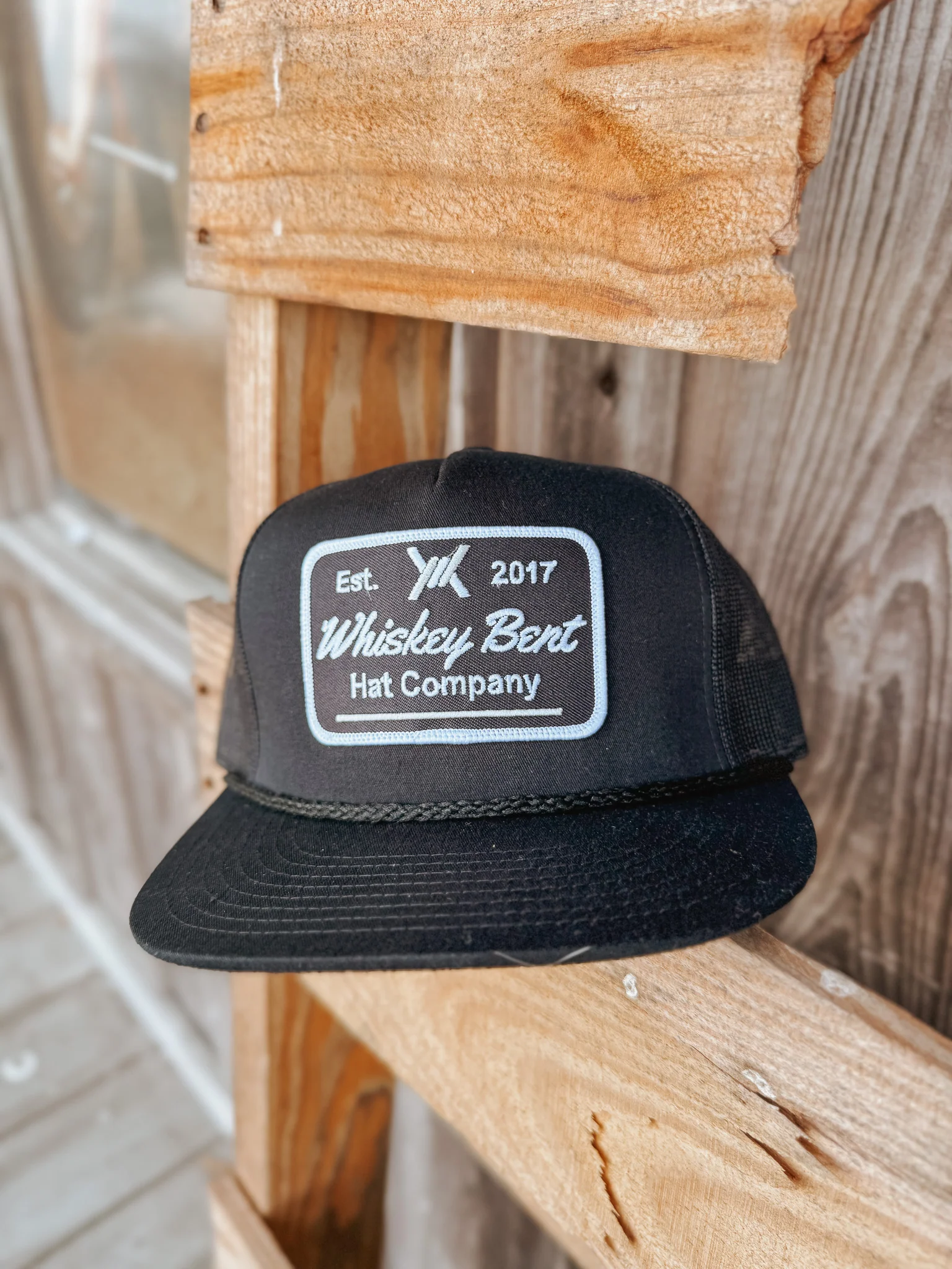 Whiskey Bent Hat Co. Black Top Cap