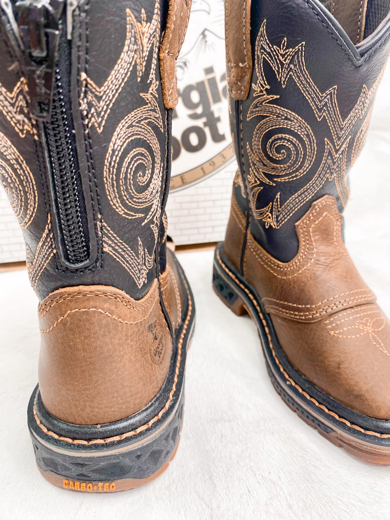 YOUTH GEORGIA BOOT CARBO-TEC PULL ON SADDLE BOOT - Image 3