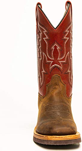 Youth Old West Red Top Square Toe Western Boots - Image 5