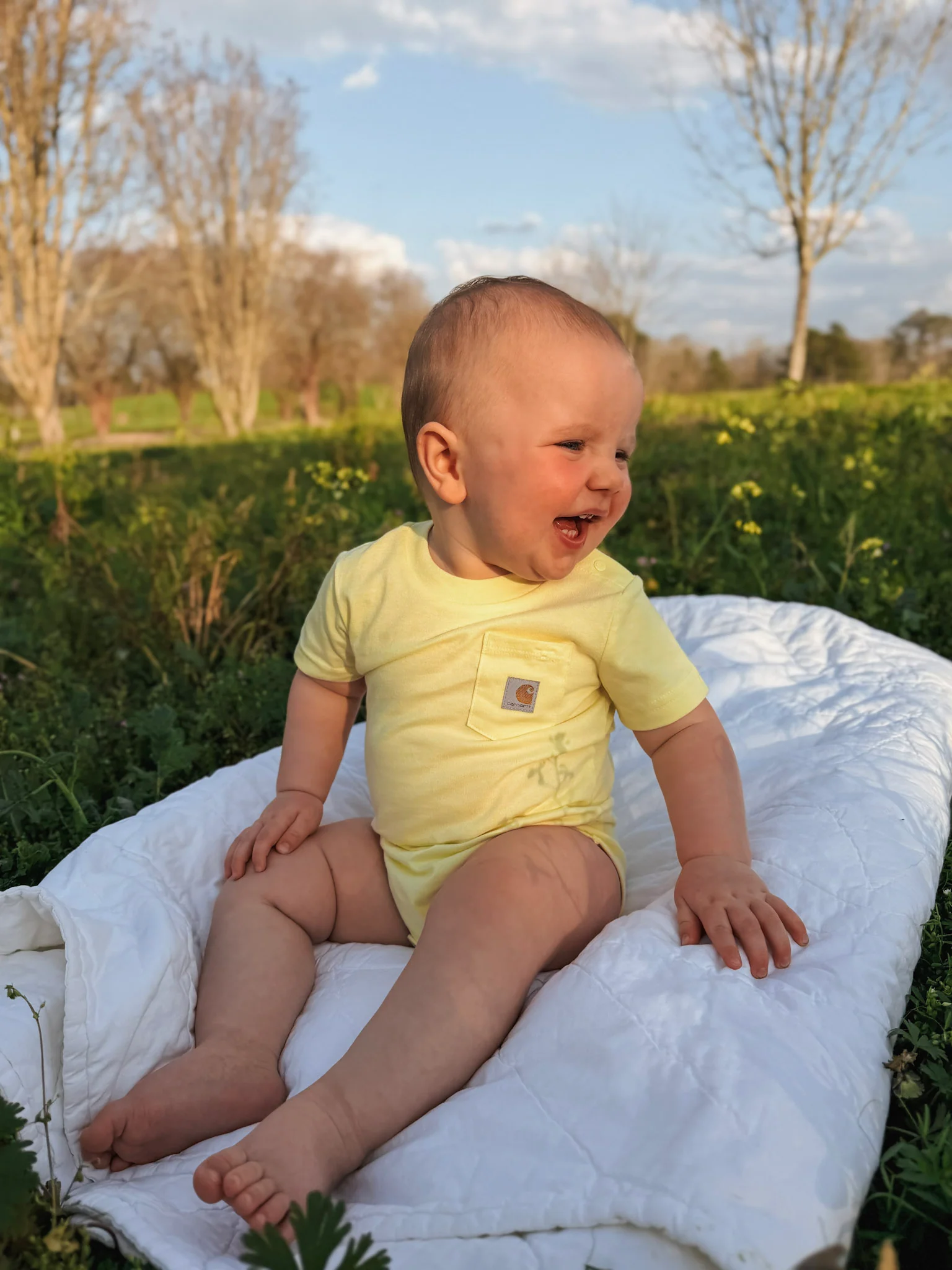 •Restock• Carhartt infant Bodysuit in Light Yellow
