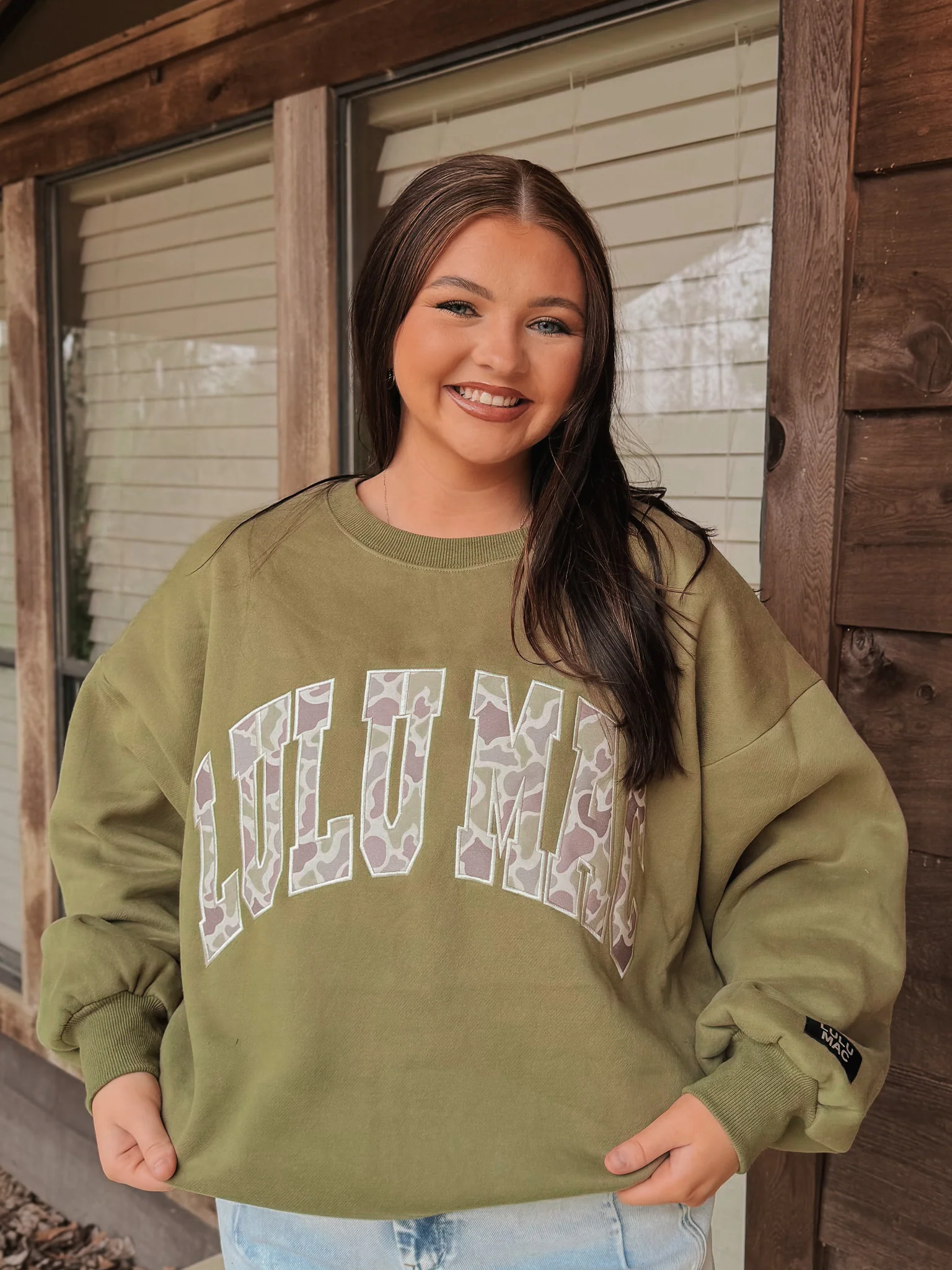 Lulu Mac Camo Sweatshirt in Green - Image 2