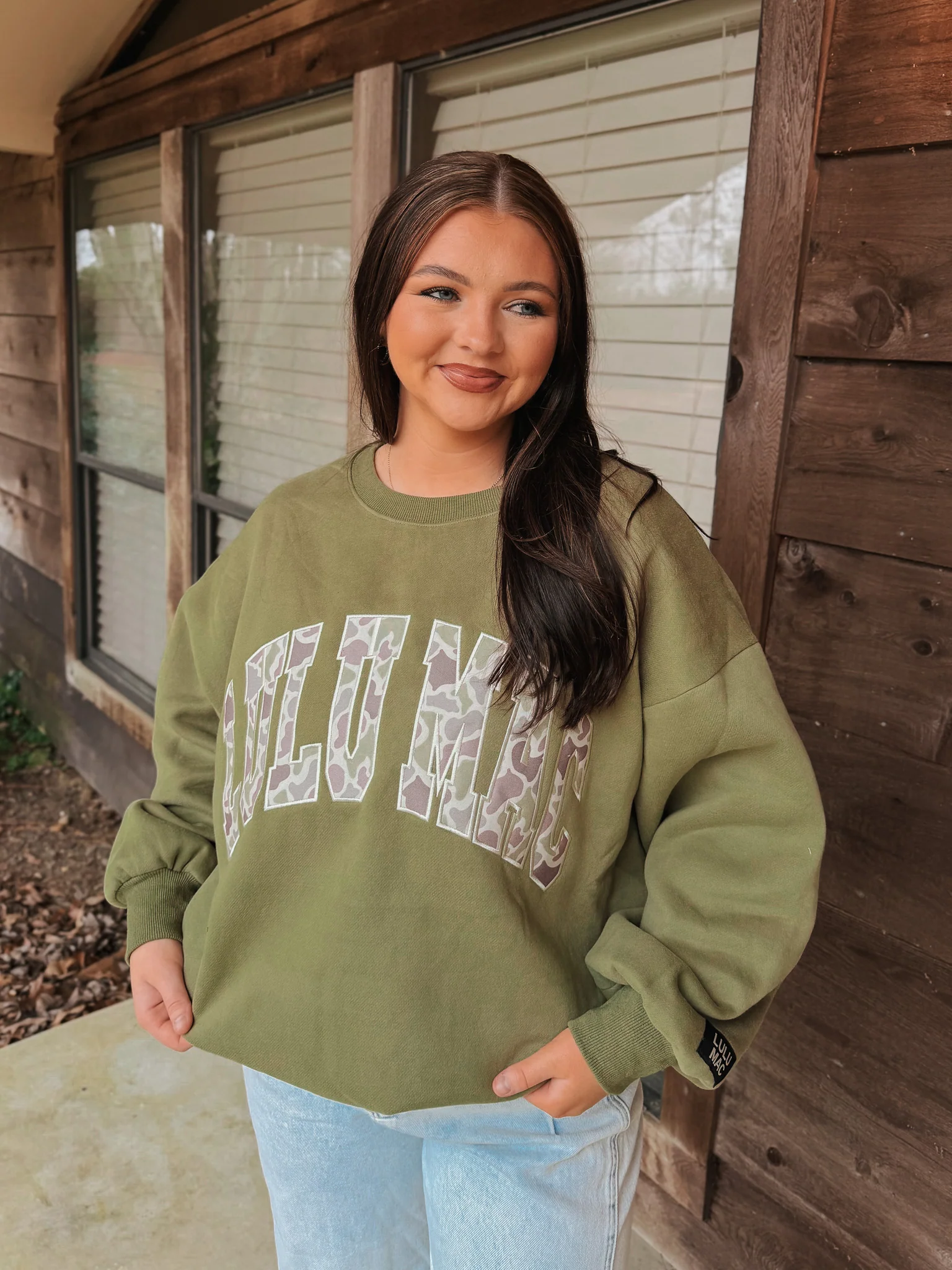 Lulu Mac Camo Sweatshirt in Green - Image 6