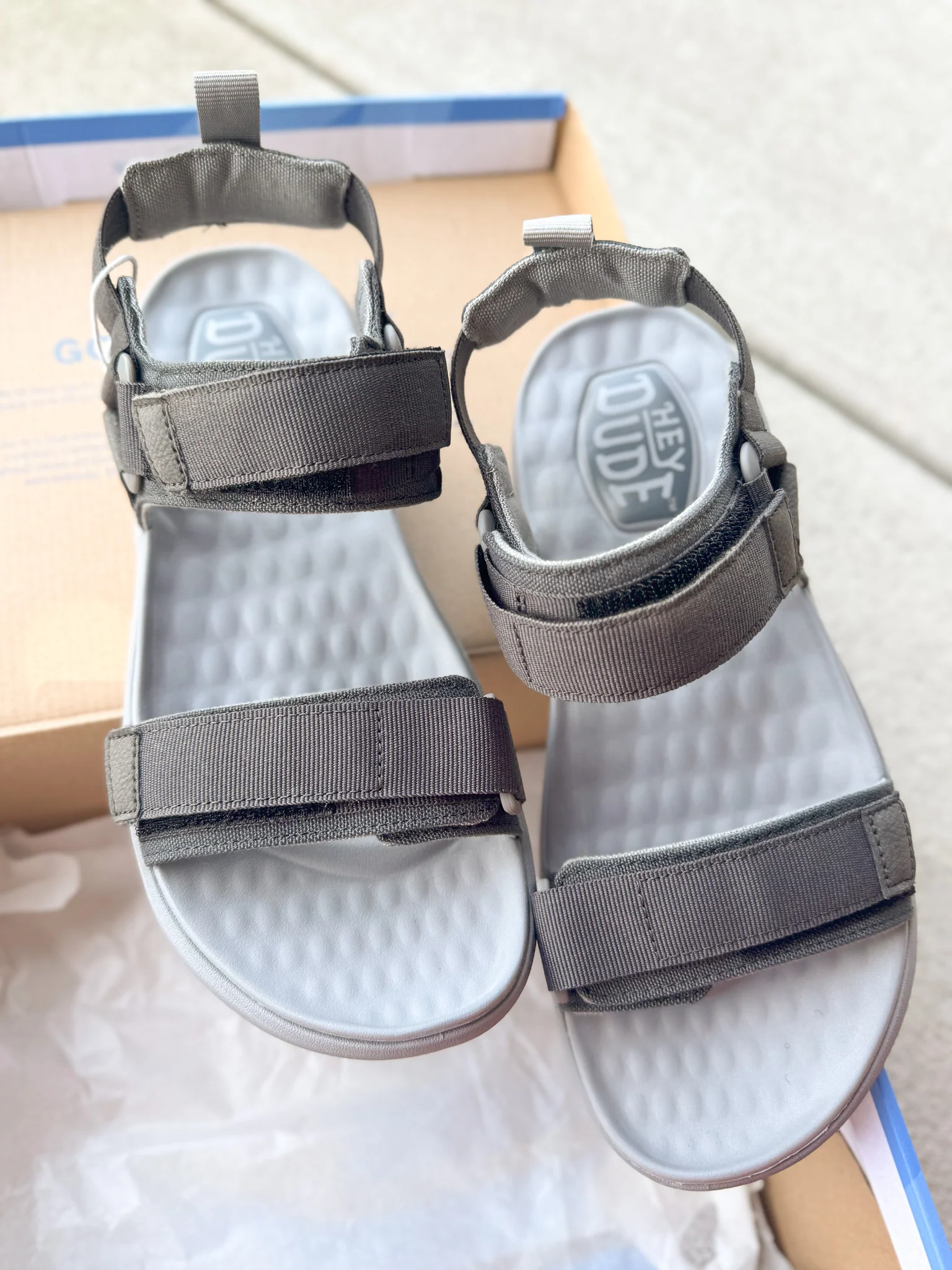 Men's Hey Dude Carson Sandal Sport Mode Black - Image 3
