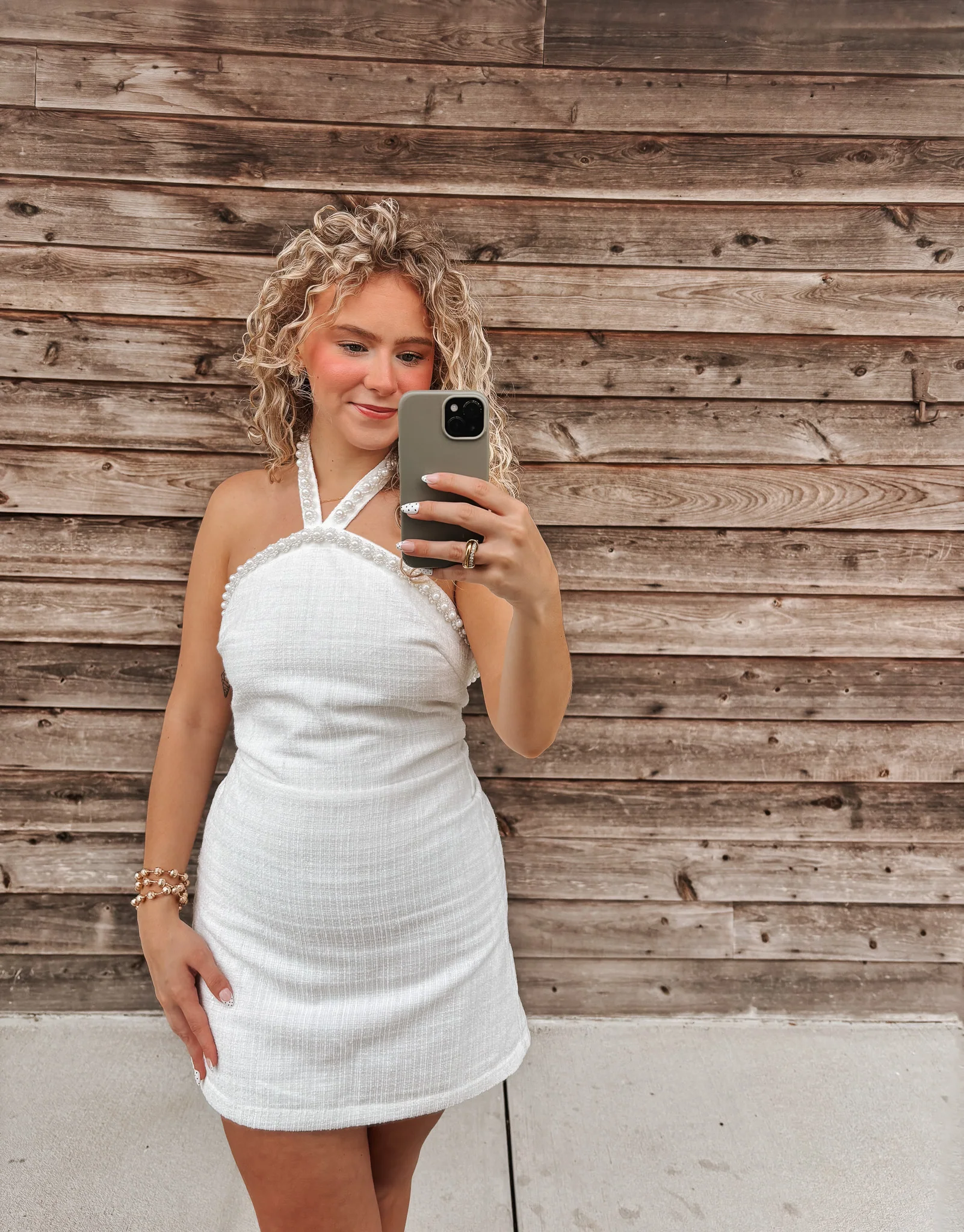 Talk Flirty to Me Pearl Dress - Image 5