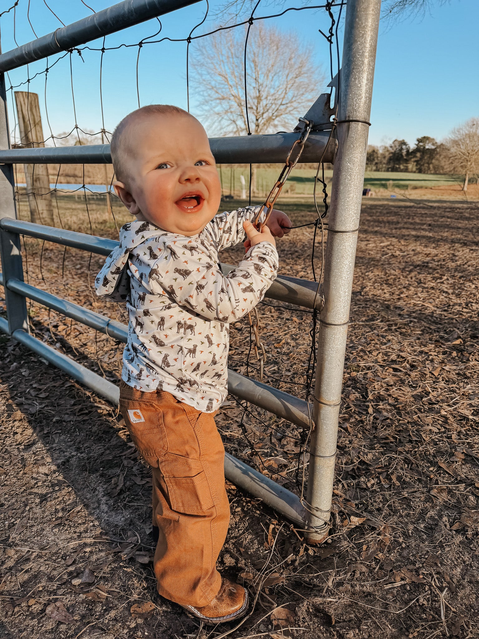 Carhartt Infant & Toddler Canvas Dungaree Pants in Carhartt Brown - Image 4