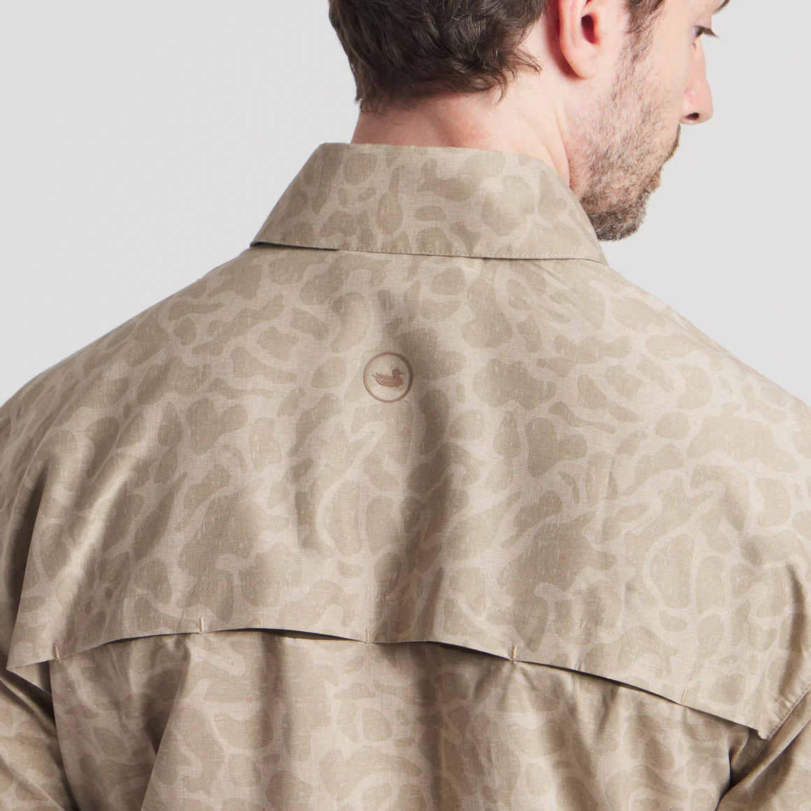 Men's Southern Marsh Merida Mar Camo Performance Shirt in Burnt Taupe - Image 4