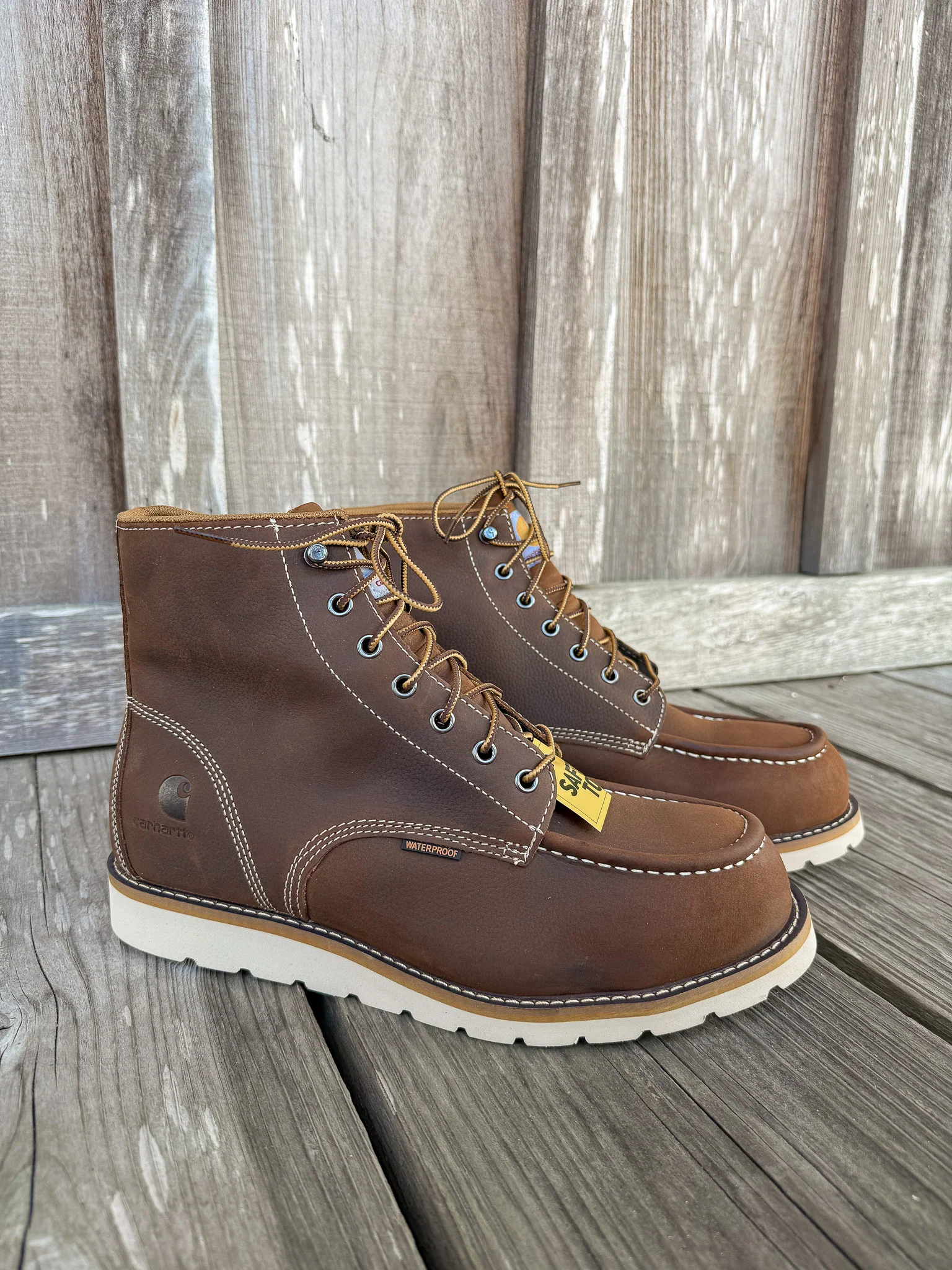 Carhartt 6” Waterproof Steel Toe Wedge Lace Up Work Boots