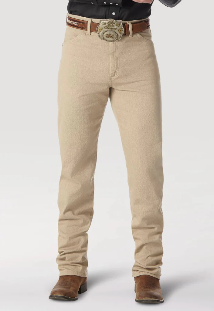 WRANGLER COWBOY CUT ORIGINAL FIT JEAN IN PREWASHED TAN - Image 3